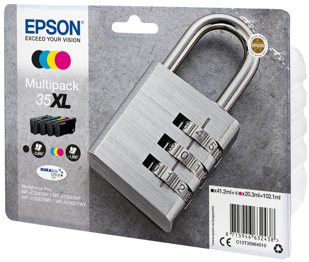 Epson Padlock Multipack 4 colori DURABrite Ultra Lucchetto 35XL