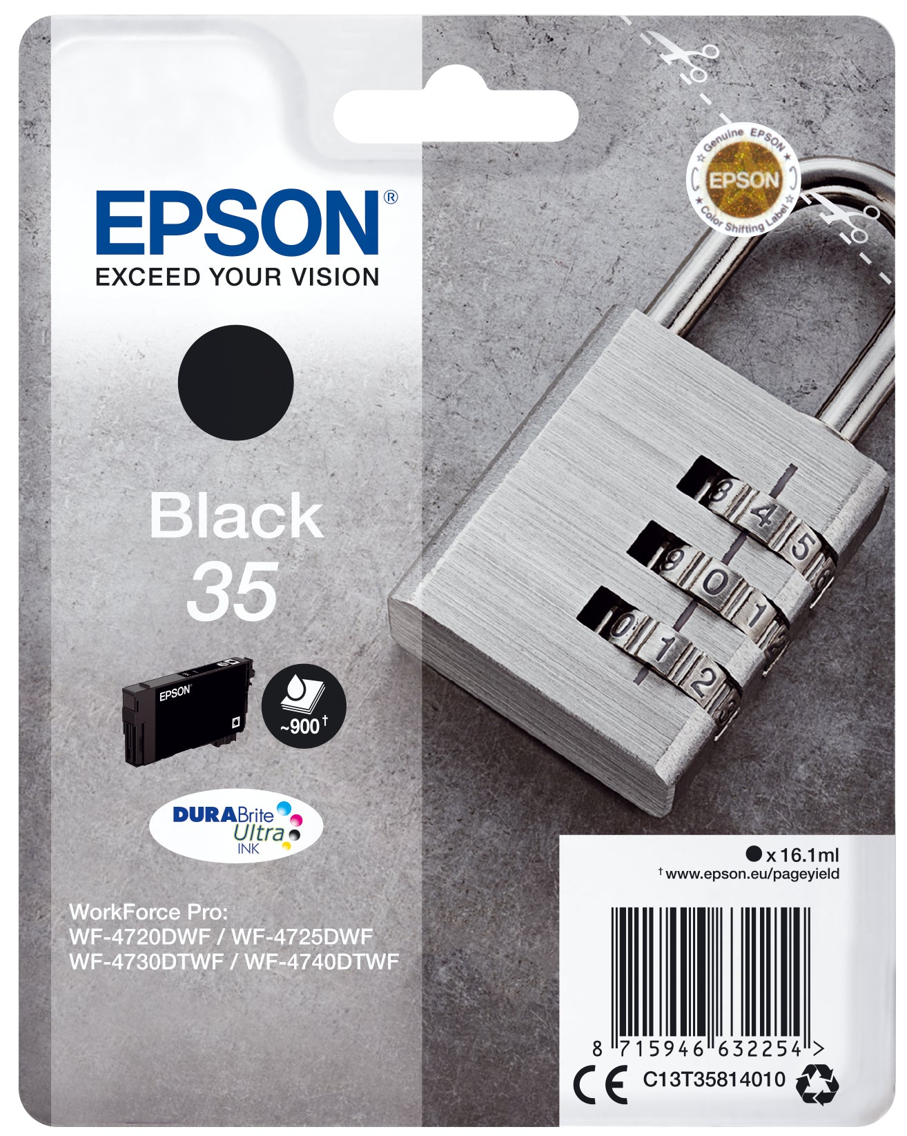 Epson Padlock Inchiostro nero singolo DURABrite Ultra Lucchetto 35