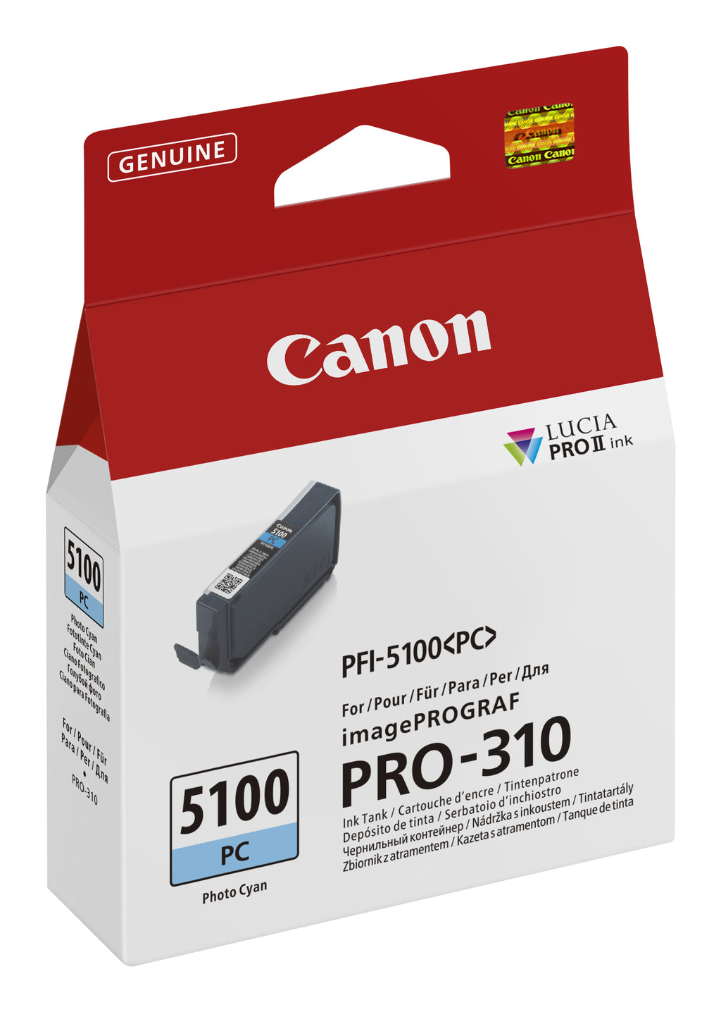 Canon PFI-5100 PC cartuccia d'inchiostro 1 pz Originale Ciano per foto