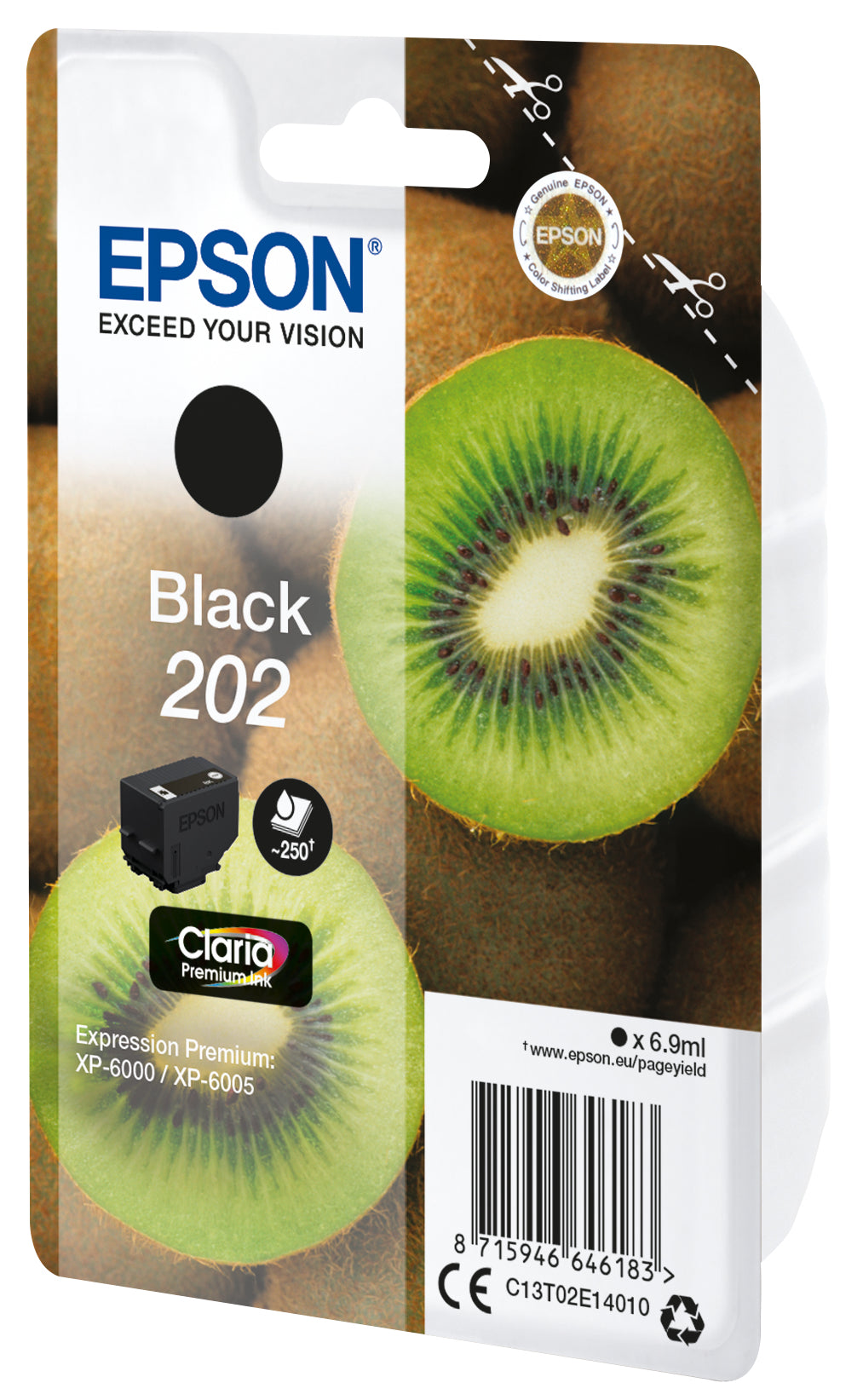 Epson Kiwi 202 cartuccia inchiostro originale nero 1pz