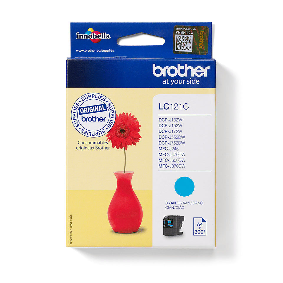 Brother LC121C cartuccia d'inchiostro 1 pz Originale Ciano