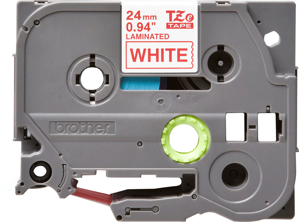 Brother TZE-252 nastro per etichettatrice Rosso su bianco