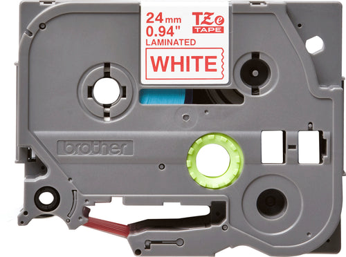 Brother TZE-252 nastro per etichettatrice Rosso su bianco