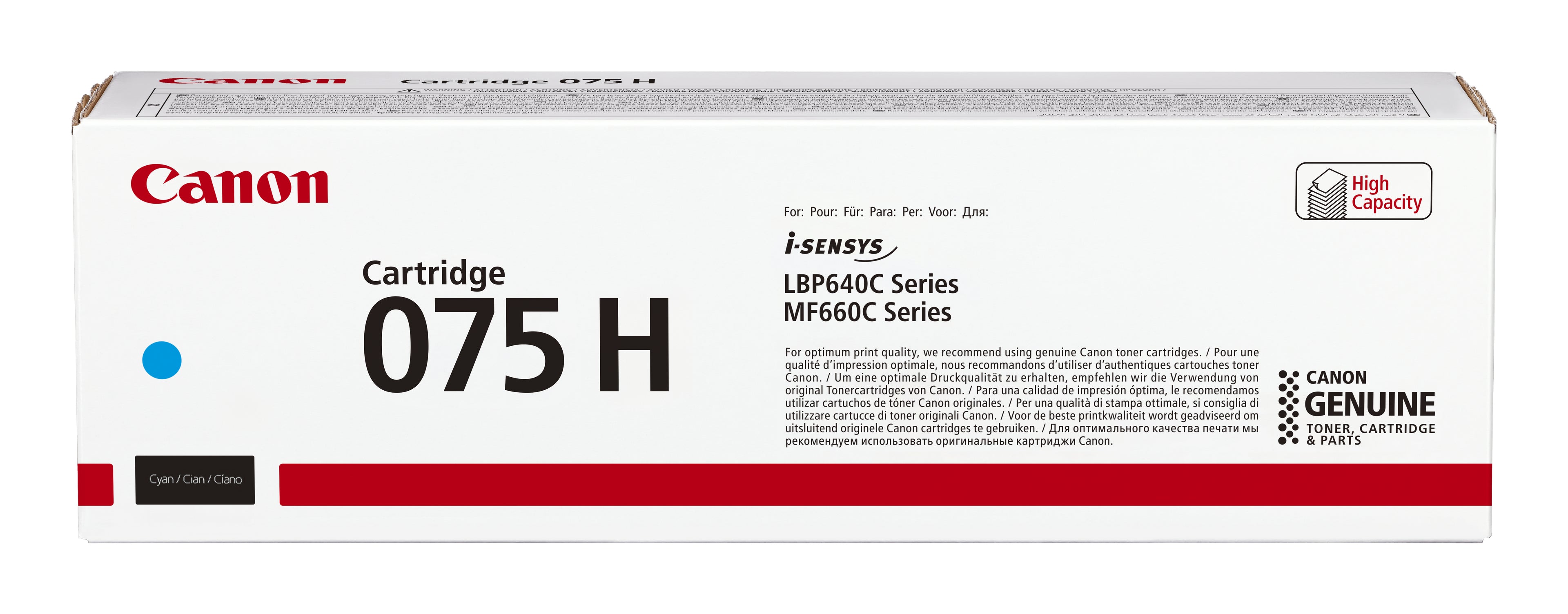 Canon 075 H cartuccia toner 1 pz Originale Ciano