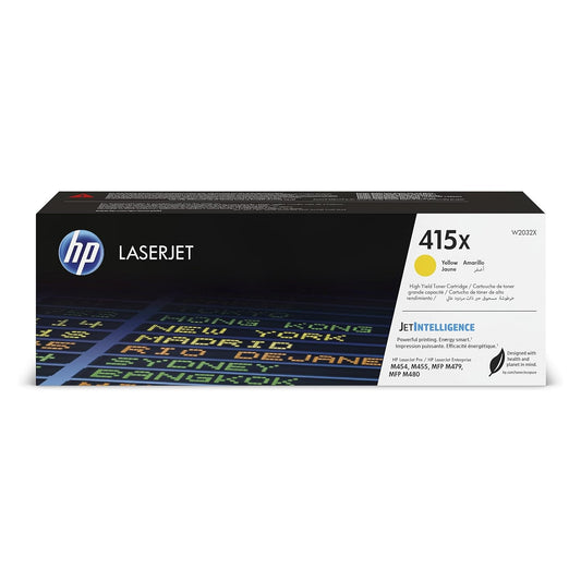 HP 415X W2032X, Cartuccia Toner Originale HP da 6000 Pagine, Giallo