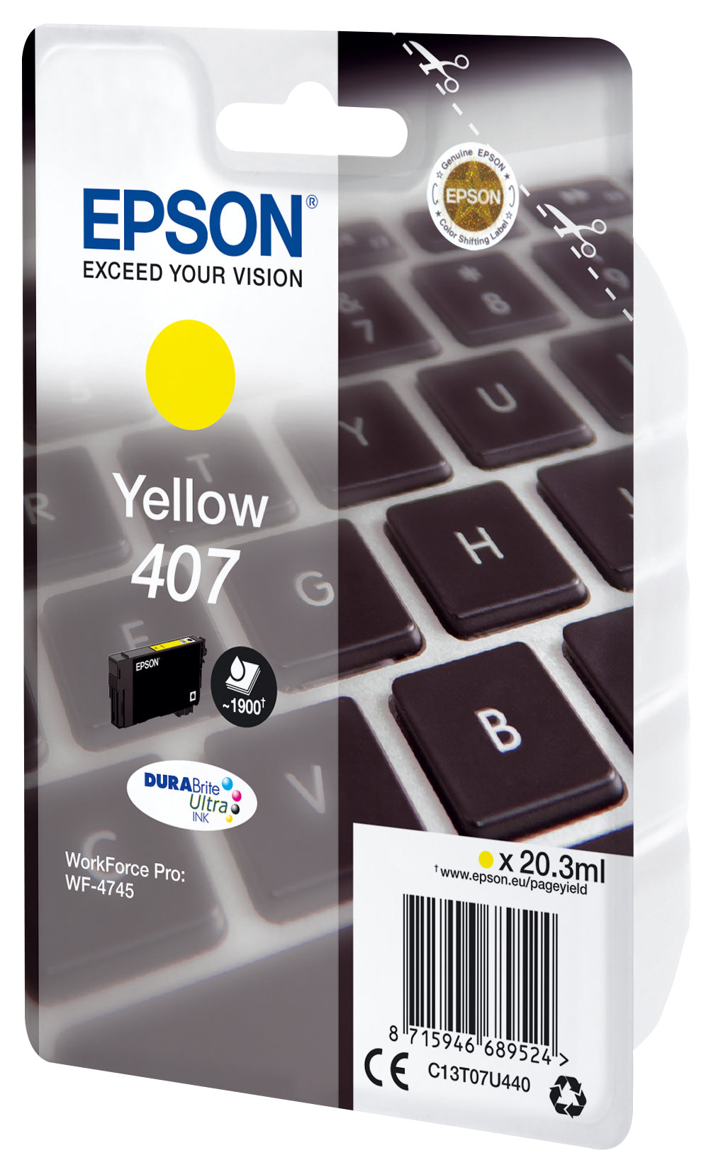 Epson WF-4745 cartuccia d'inchiostro 1 pz Originale Resa elevata (XL) Giallo