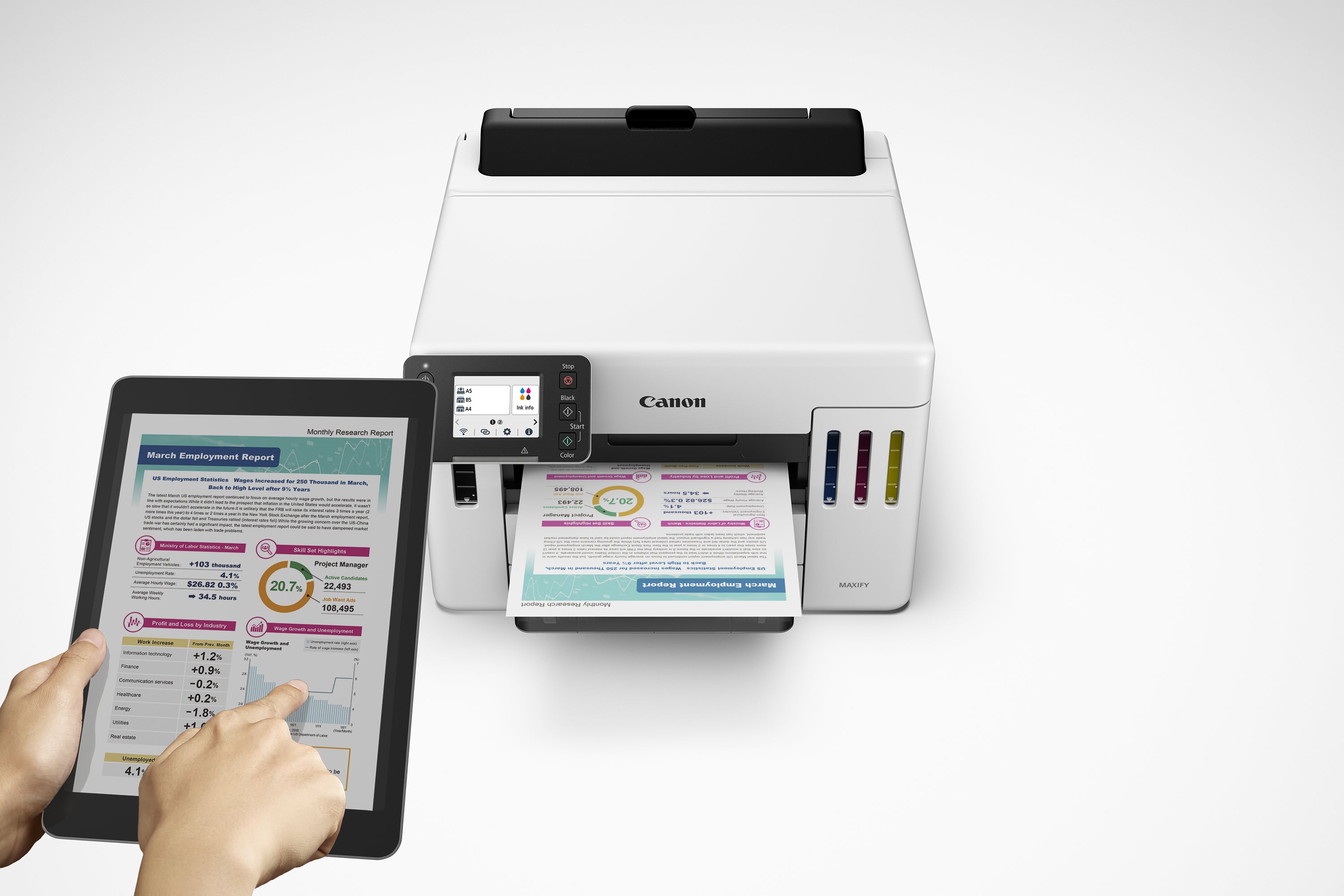 Canon MAXIFY GX5550 stampante a getto d'inchiostro A colori 600 x 1200 DPI A4 Wi-Fi