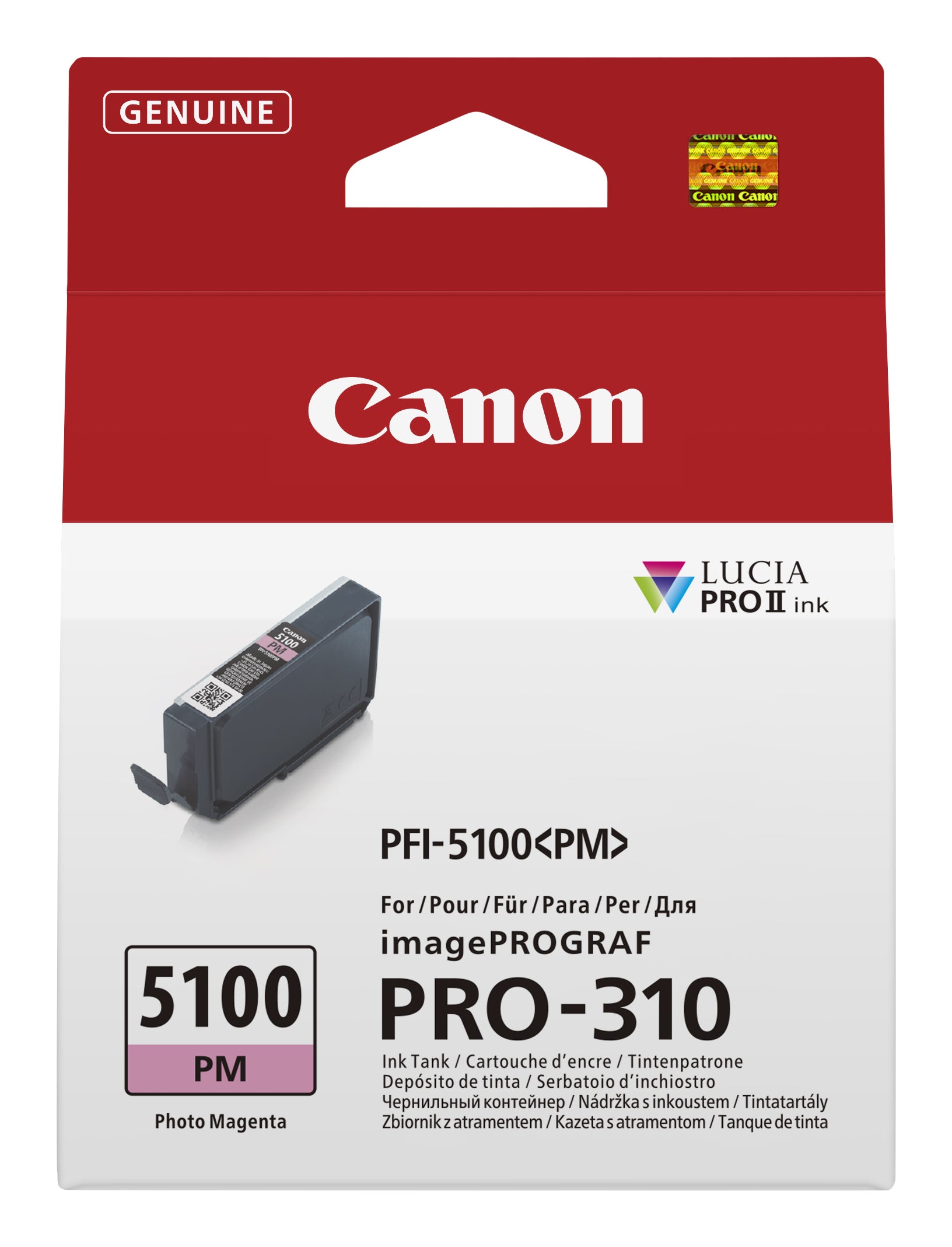 Canon PFI-5100 PM cartuccia d'inchiostro 1 pz Originale Magenta per foto