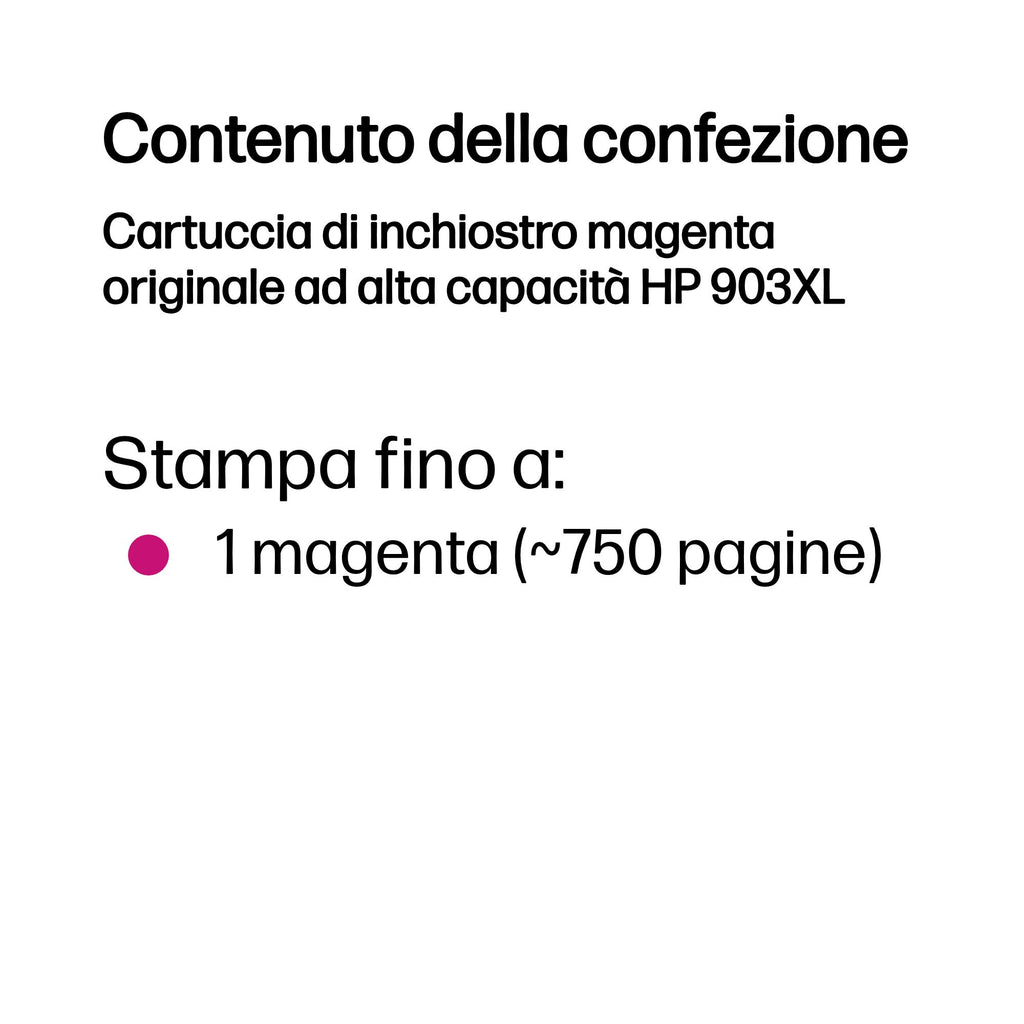 HP Cartuccia di inchiostro magenta originale ad alta capacità 903XL