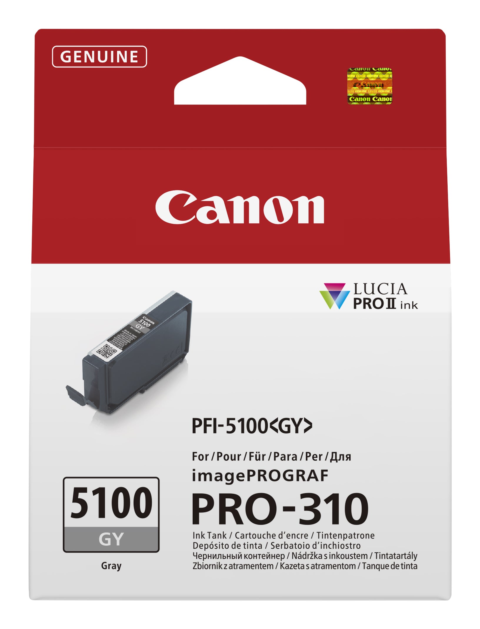 Canon PFI-5100 GY cartuccia d'inchiostro 1 pz Originale Grigio