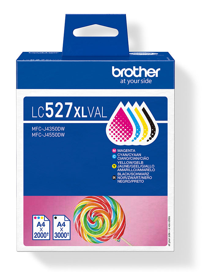 Brother LC527XLVAL cartuccia d'inchiostro 4 pz Originale Resa elevata (XL) Nero, Ciano, Magenta, Giallo