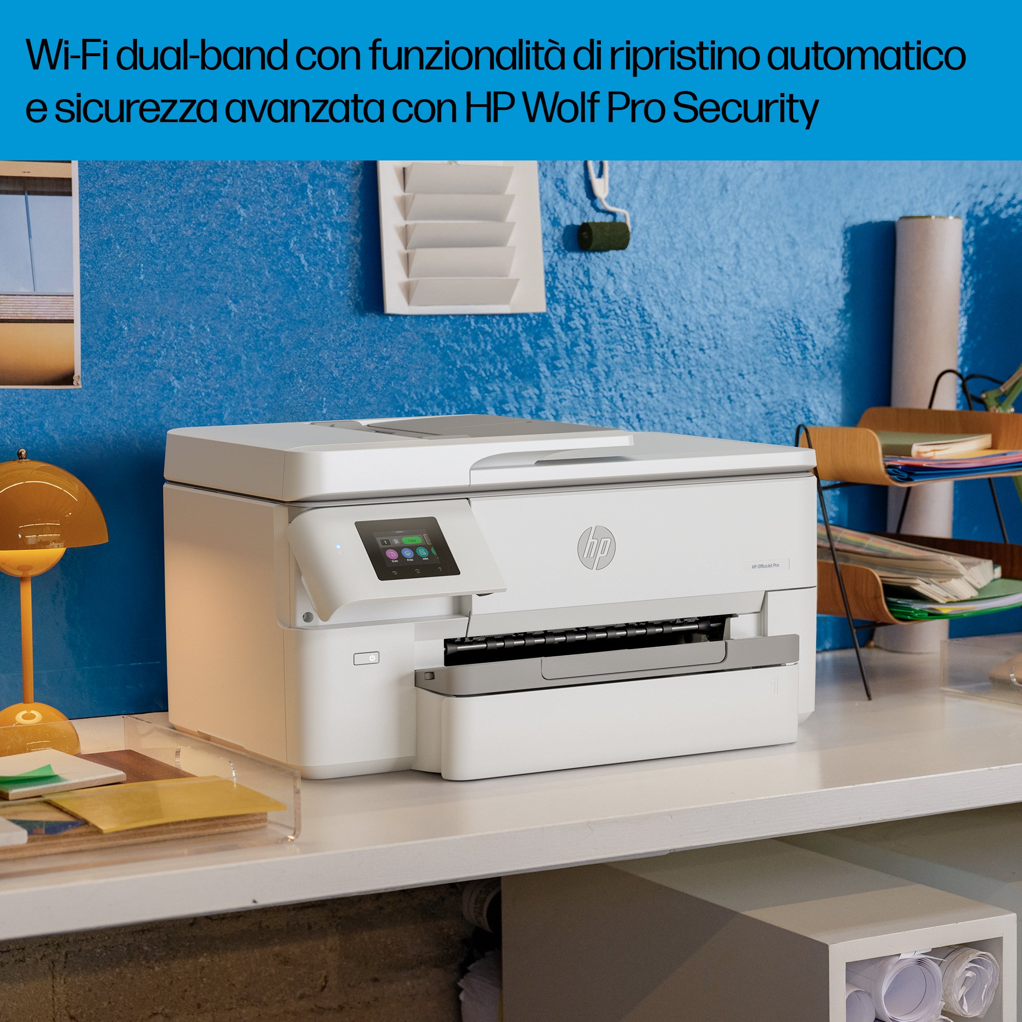 HP OfficeJet Pro 9720e Wireless All-in-One Colore Stampante, Stampa fronte/retro; fotocopiatrice, scanner