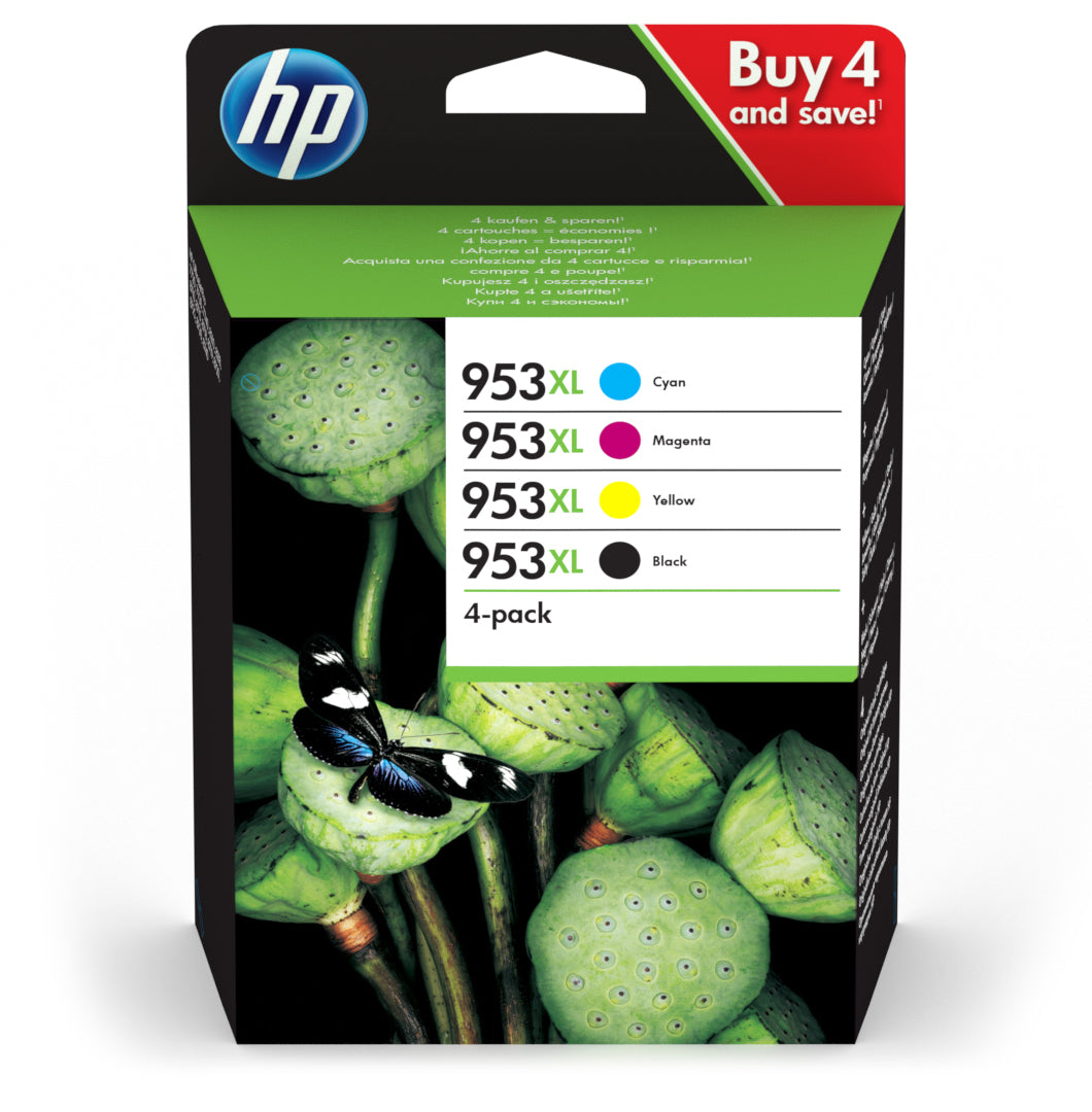 HP 953XL cartuccia d'inchiostro Originale Resa elevata (XL) Nero, Ciano, Magenta, Giallo