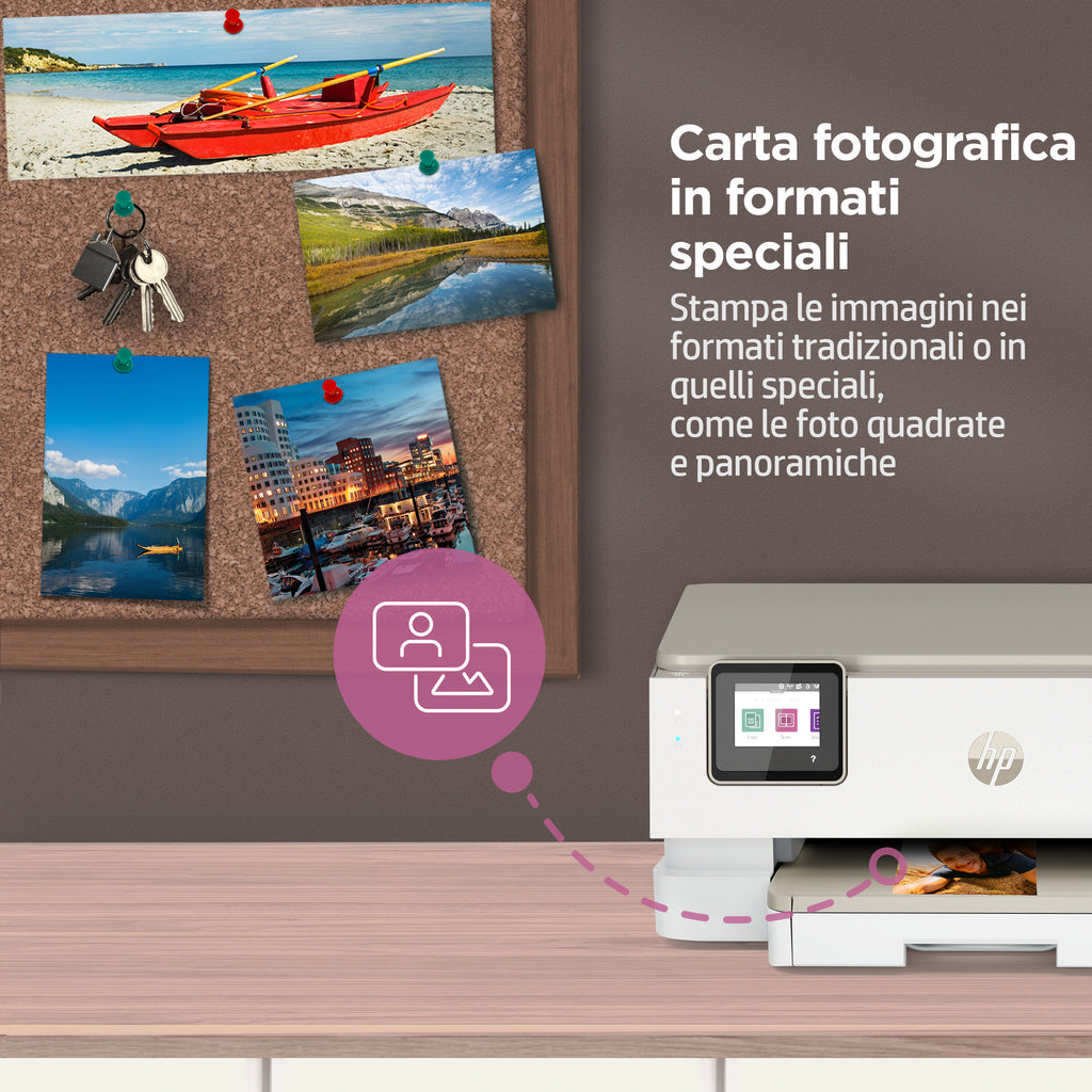 HP ENVY Inspire 7224e Wireless All-in-One Colore Stampante, Instant Ink; Fotocopiatrice, scanner