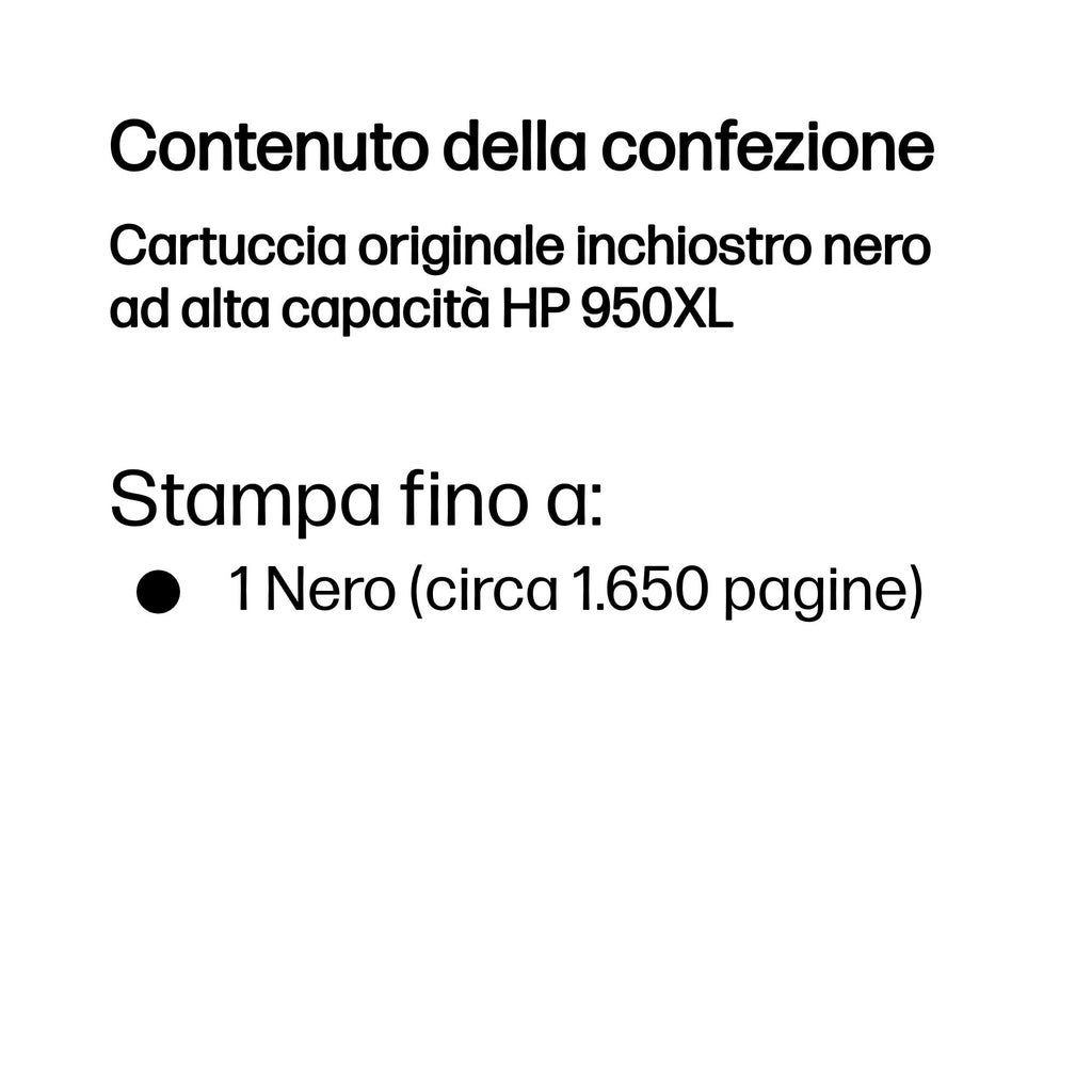 HP Cartuccia originale inchiostro nero ad alta capacità 950XL
