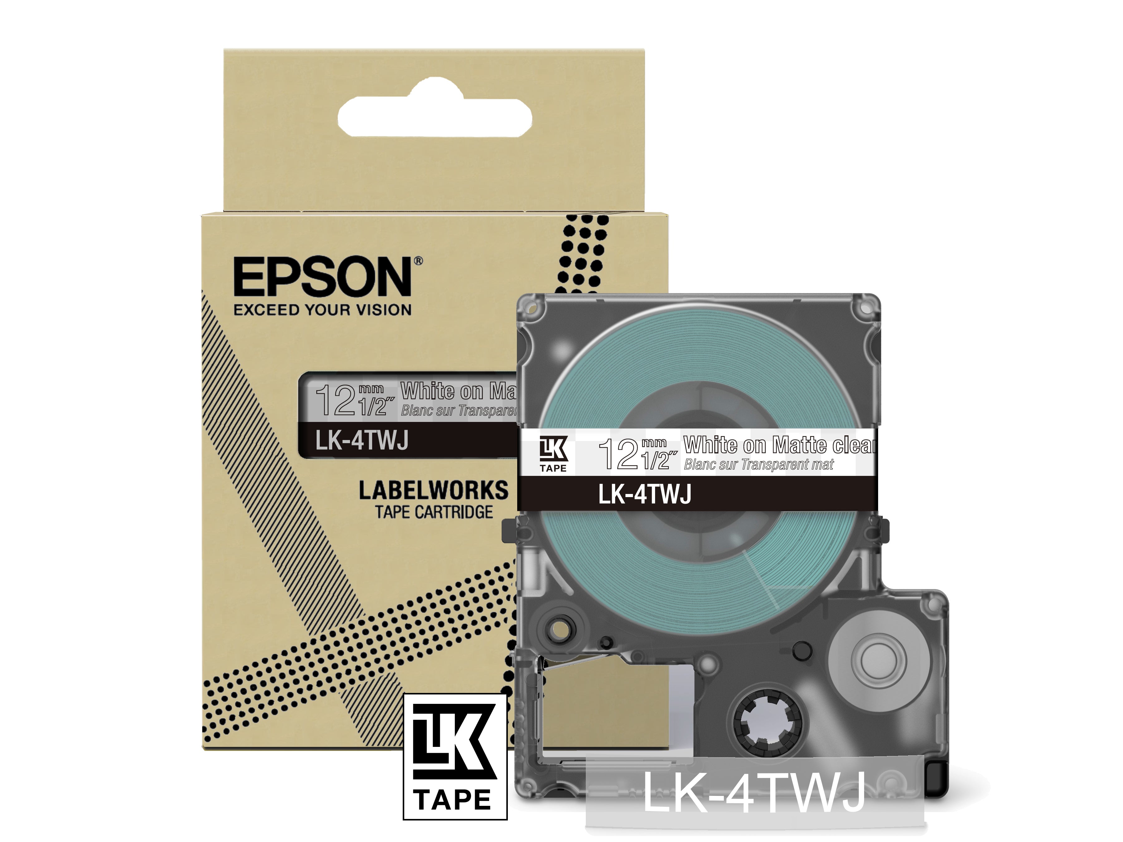 Epson LK-4TWJ Nero, Trasparente