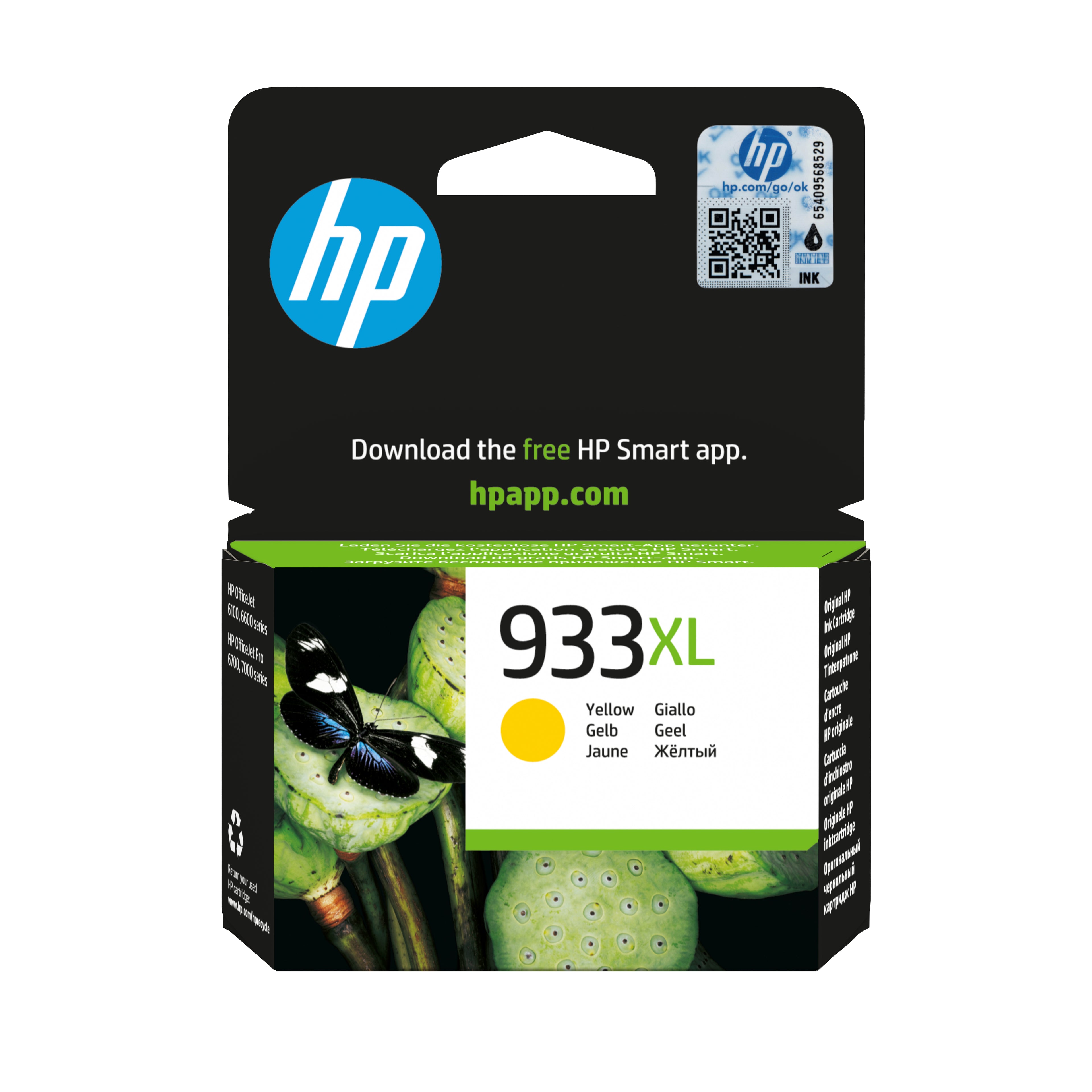 HP Cartuccia originale inchiostro giallo ad alta capacità 933XL