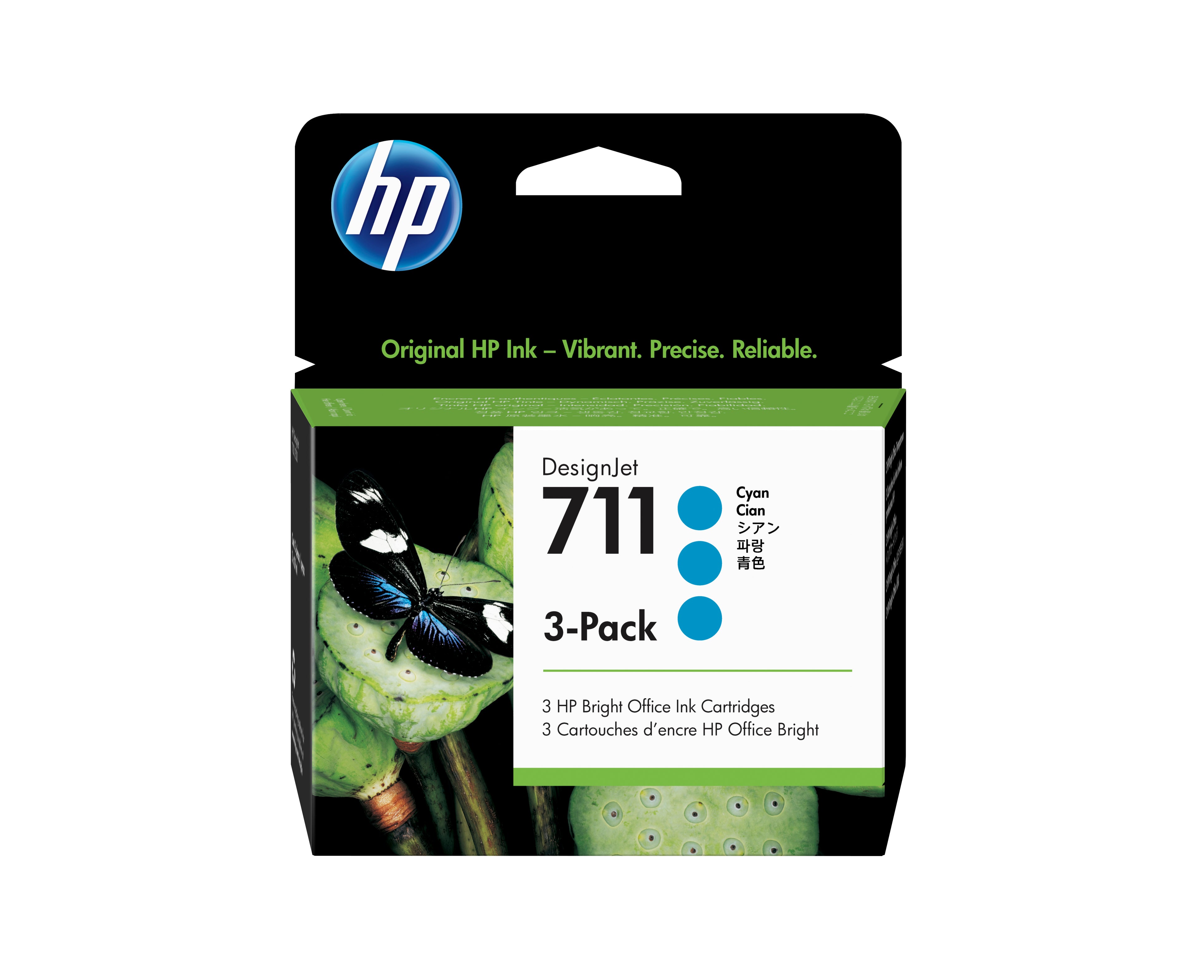 HP Confezione da 3 di cartucce inchiostro ciano DesignJet 711, 29 ml