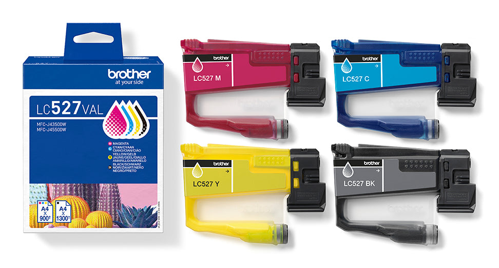 Brother LC527VAL cartuccia d'inchiostro 4 pz Originale Nero, Ciano, Magenta, Giallo
