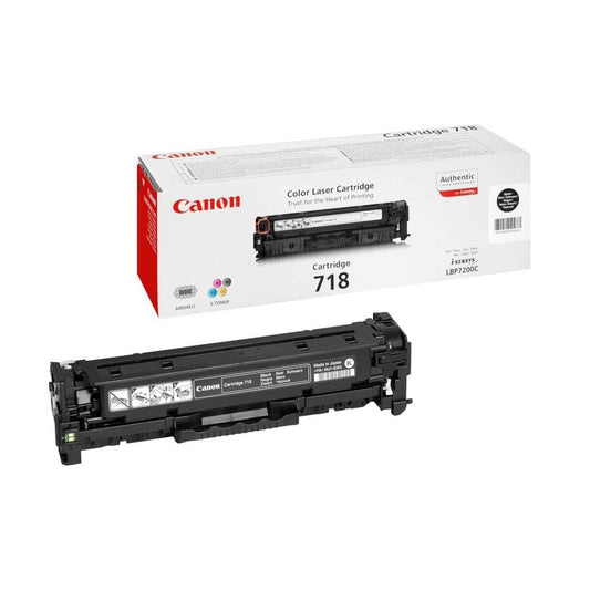 Canon Cartuccia 718 BK TONER Nero, Rendimento 3400 Pagine