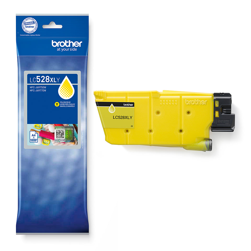 Brother LC528XLY Yellow Ink Cartridge cartuccia d'inchiostro 1 pz Originale Rendimento ultra elevato Giallo