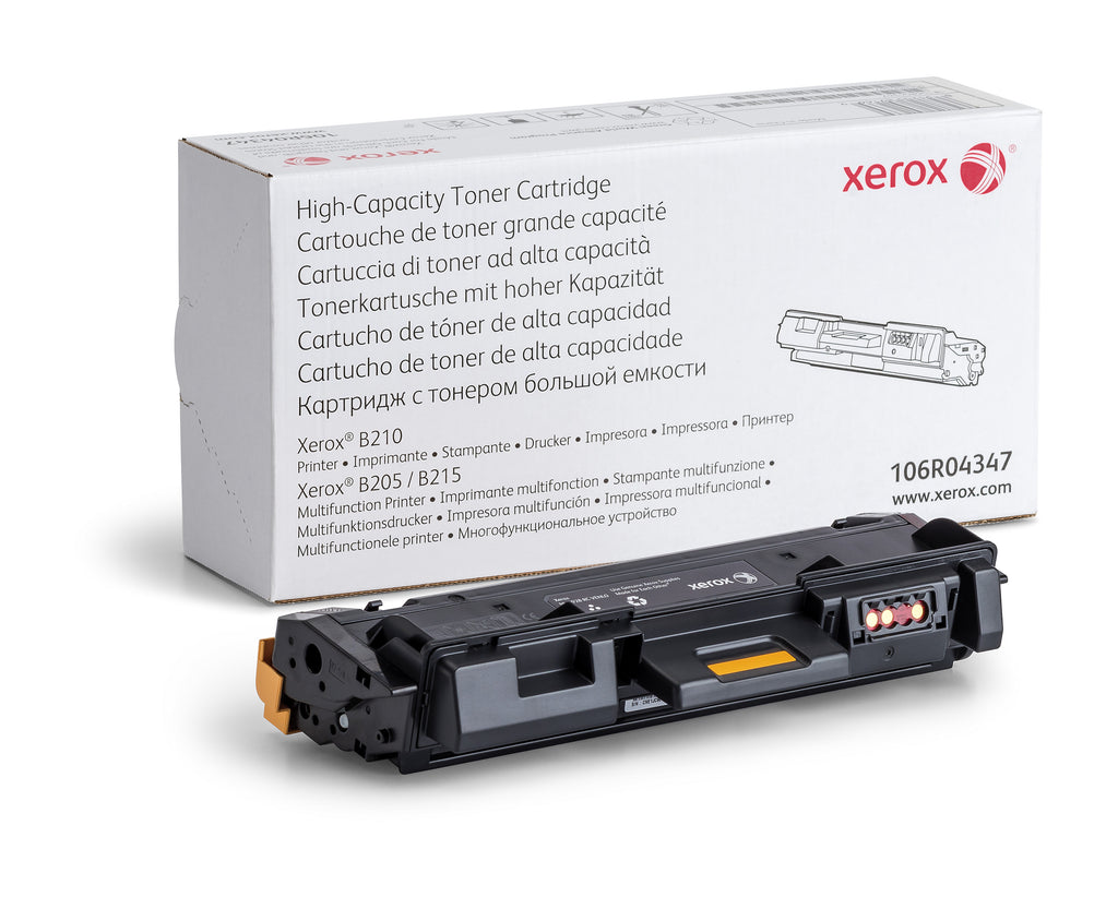 Xerox Cartuccia toner Nero a Alta capacità da 3000 Pagine per Stampante ® B210, Stampante multifunzione ® B205/ ® B215 (106R04347)