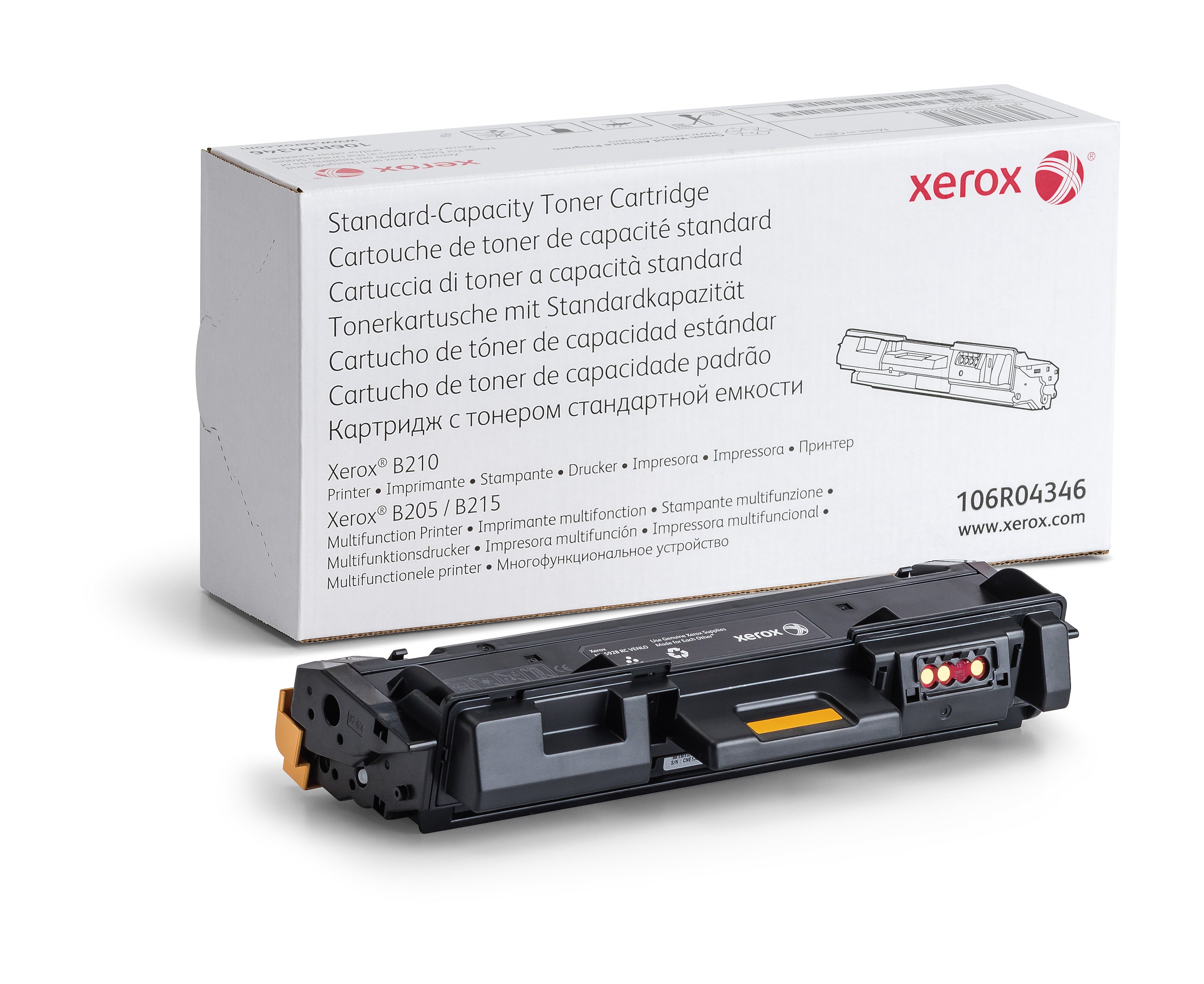 Xerox Cartuccia toner Nero a Capacità standard da 1500 Pagine per Stampante ® B210, Stampante multifunzione ® B205/ ® B215 (106R04346)