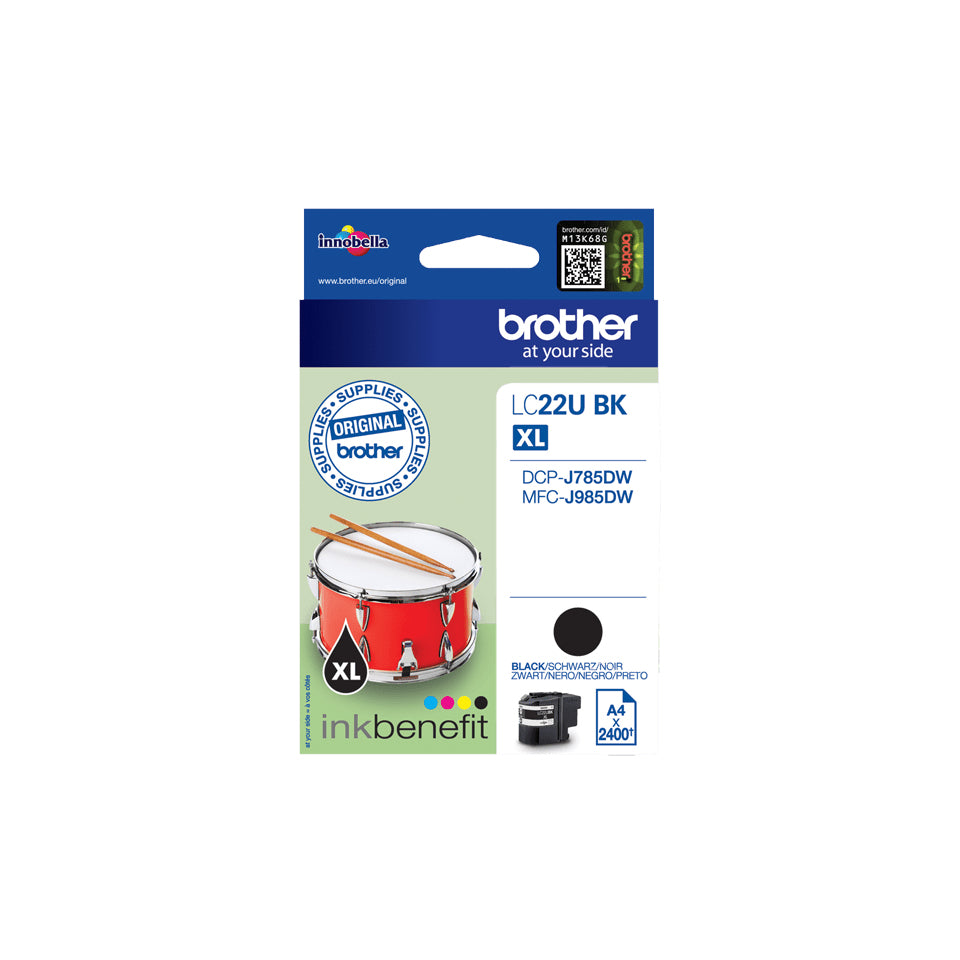 Brother LC22UBK cartuccia d'inchiostro 1 pz Originale Resa elevata (XL) Nero