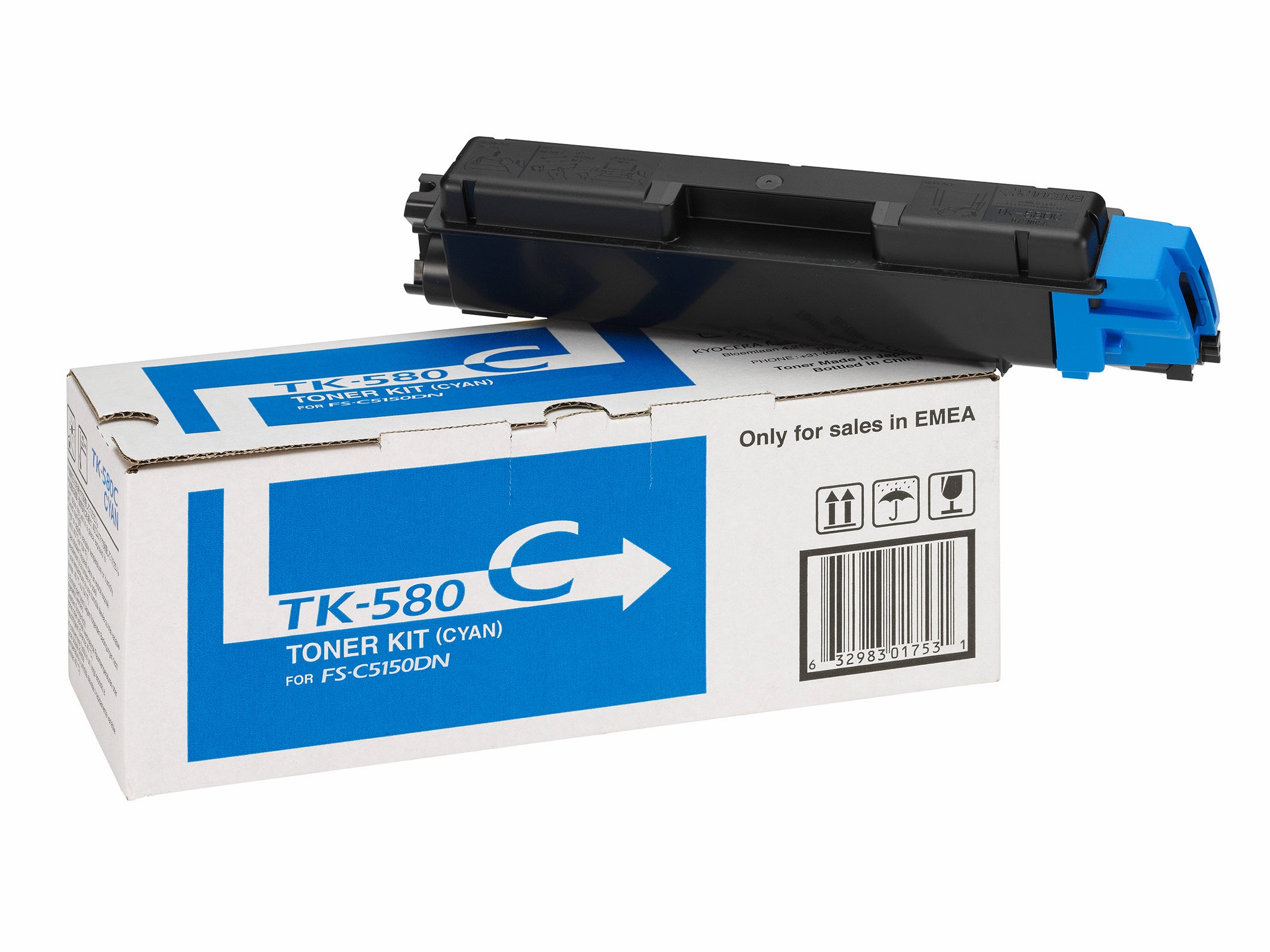 KYOCERA TK-580C cartuccia toner 1 pz Originale Ciano