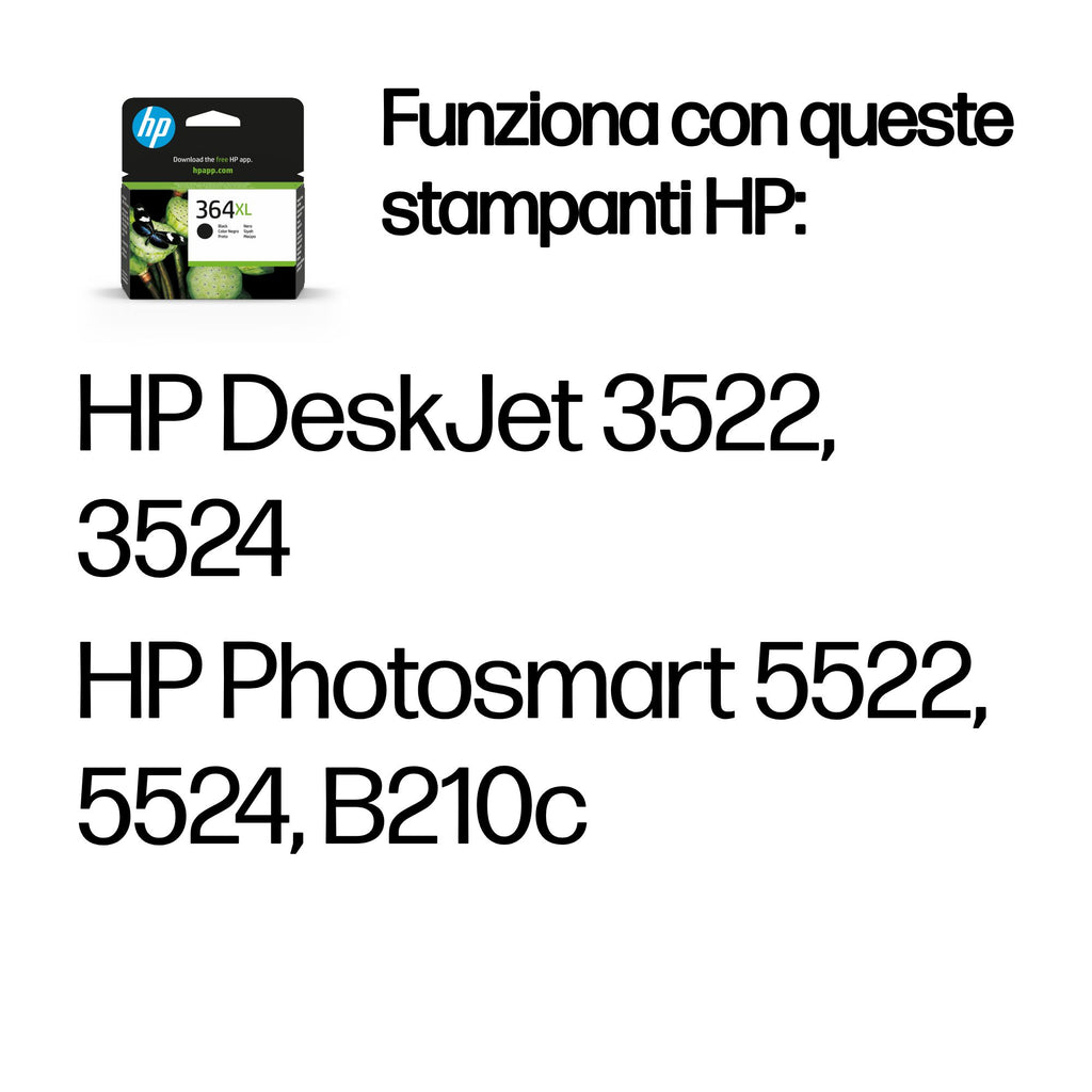 HP Cartuccia originale inchiostro nero ad alta capacità 364XL