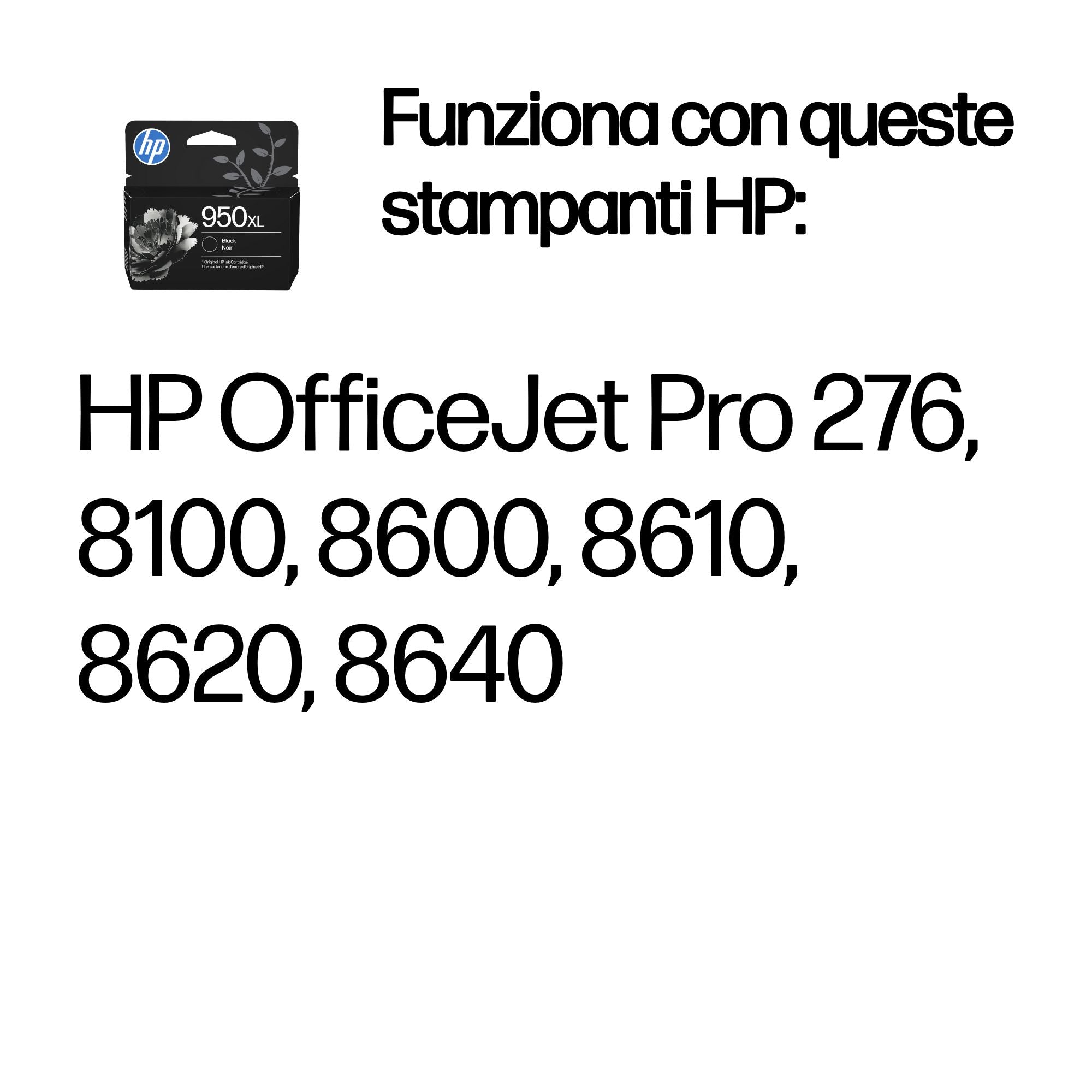 HP Cartuccia originale inchiostro nero ad alta capacità 950XL