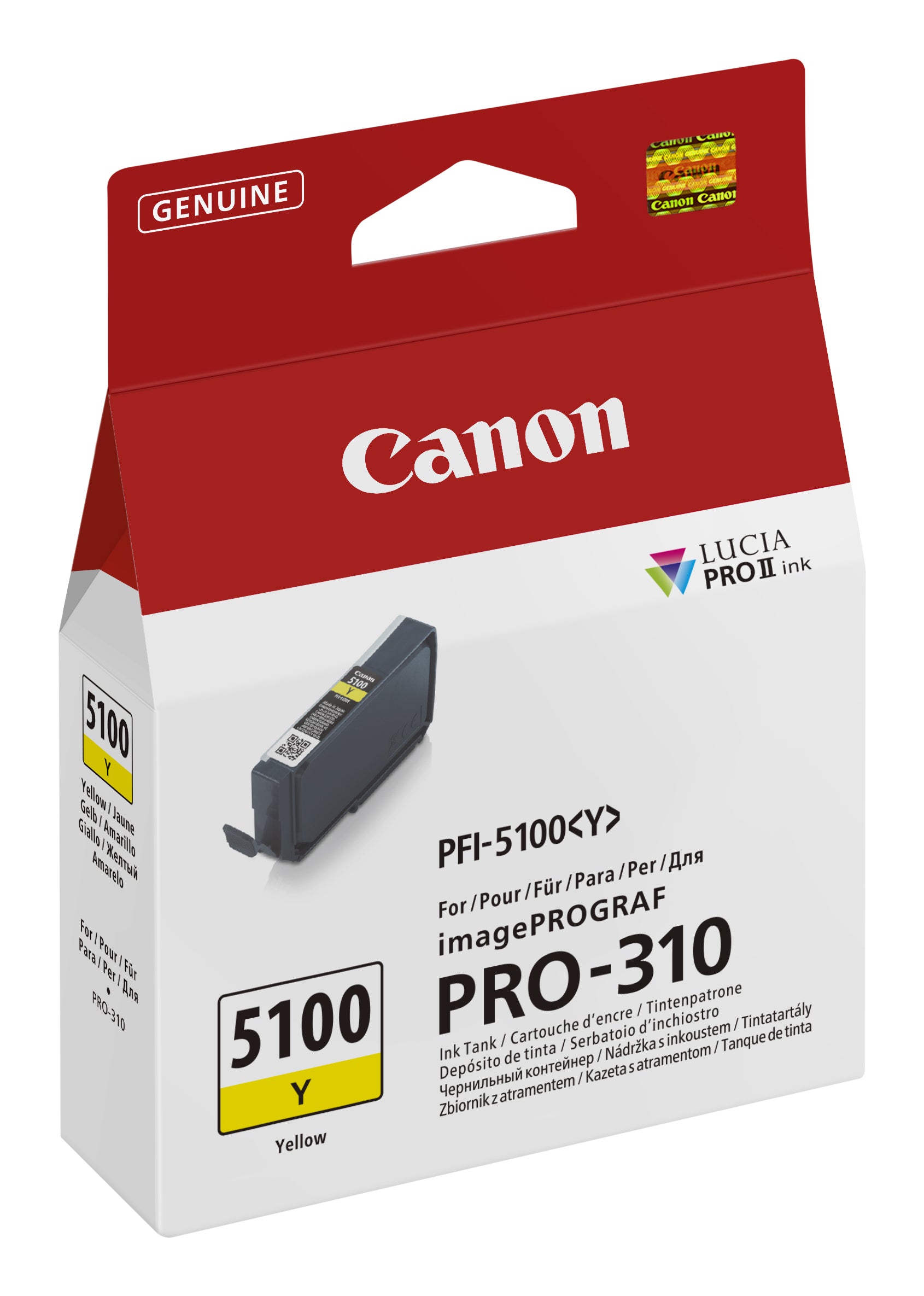 Canon PFI-5100 Y cartuccia d'inchiostro 1 pz Originale Giallo