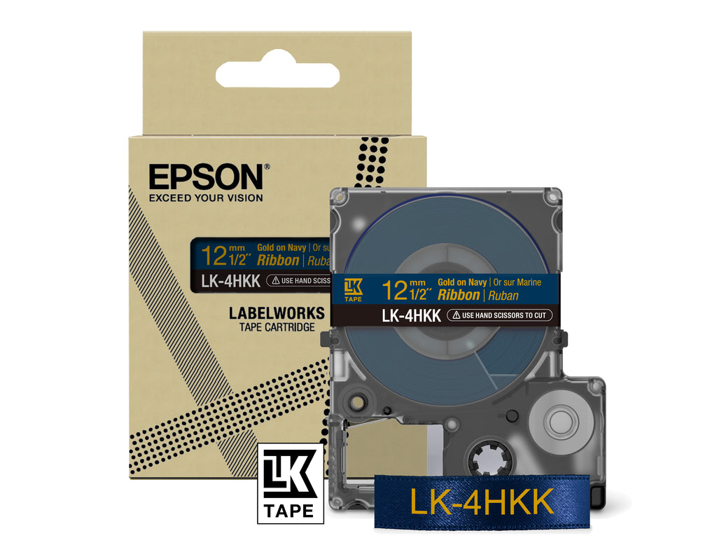 Epson Nastro satinato per etichettatrici LK-4HKK oro/blu 12 mm (5 m)