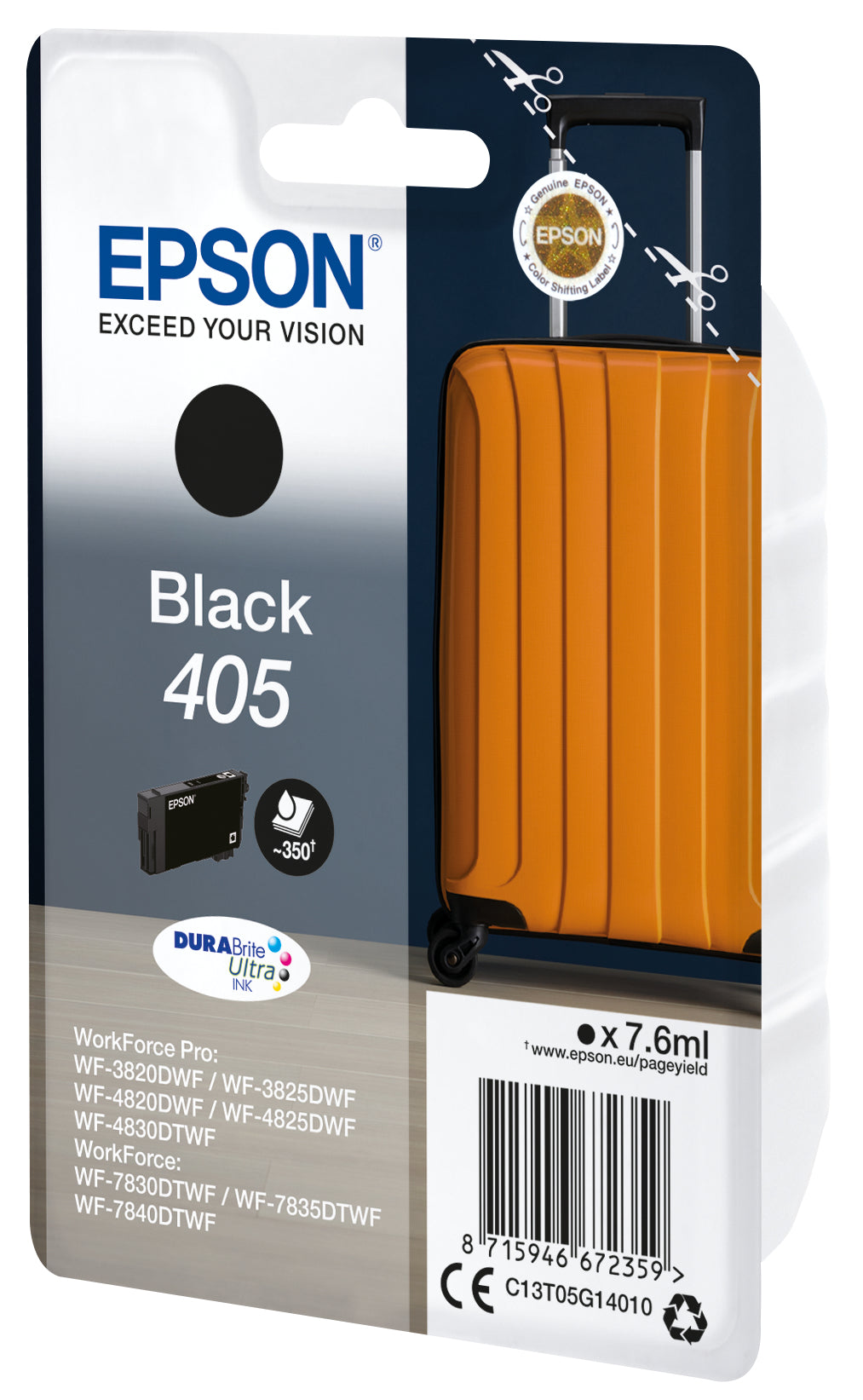 Epson 405 valigia cartuccia inchiostro originale nero 1pz