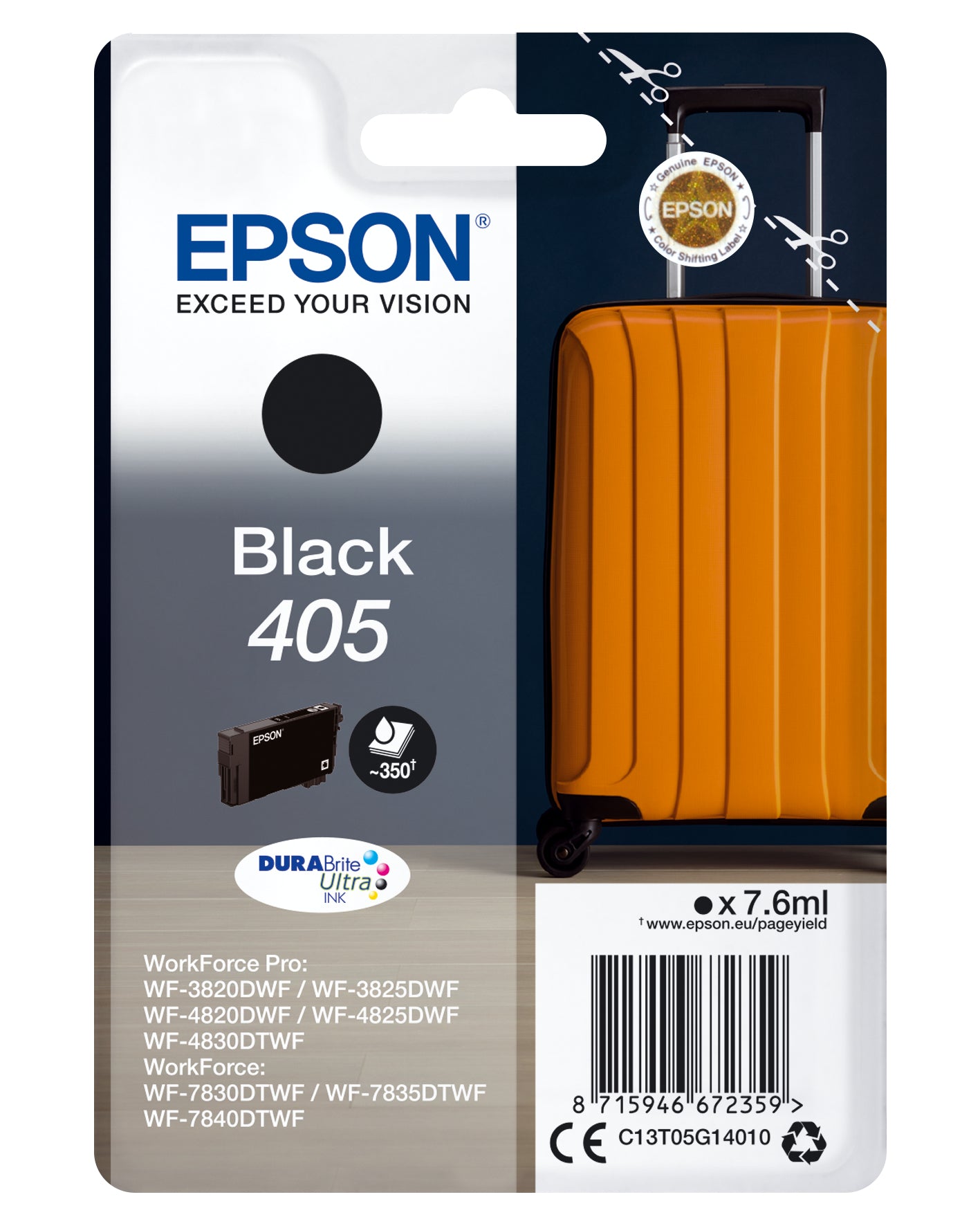 Epson 405 valigia cartuccia inchiostro originale nero 1pz