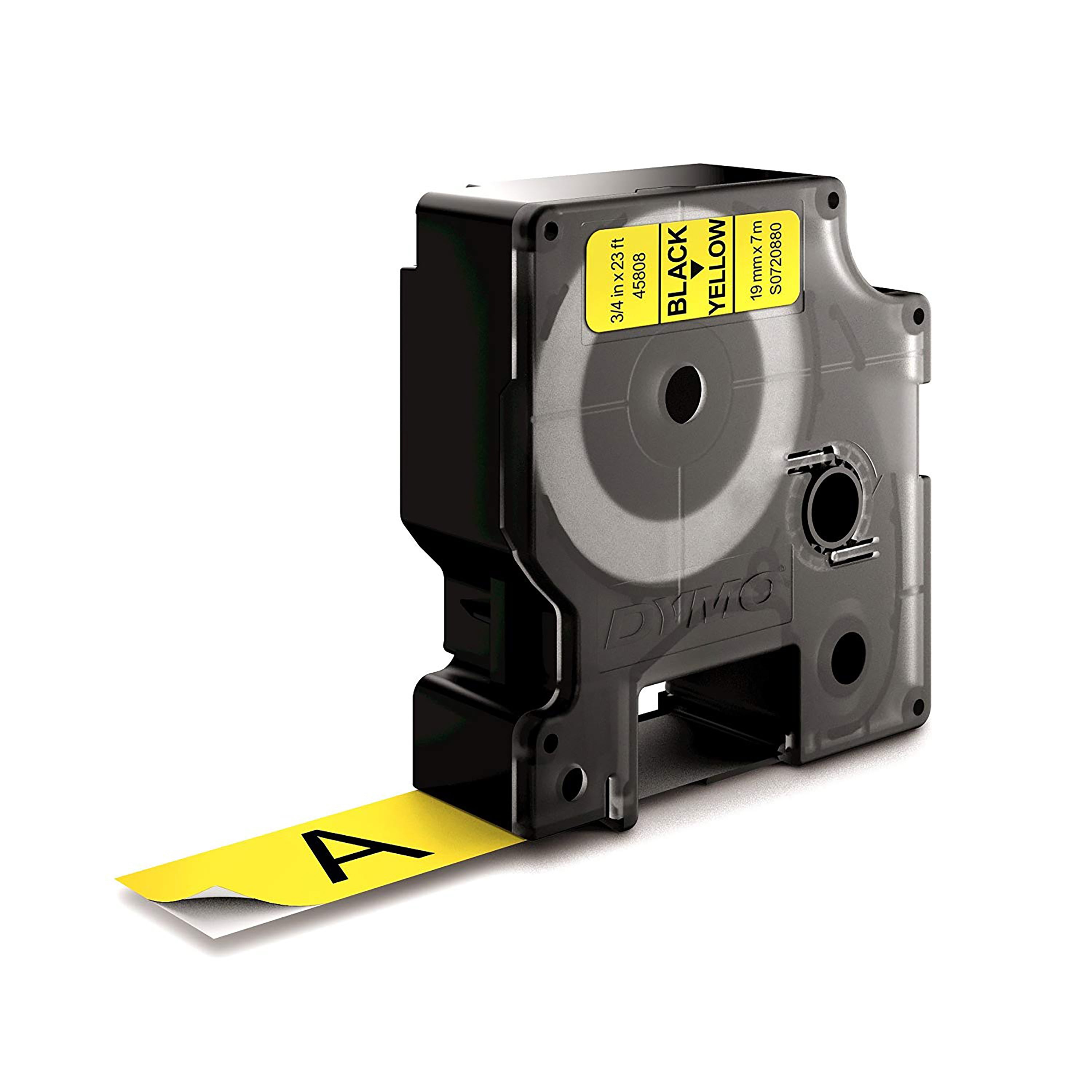 DYMO D1 etichette originali | Rotolo da 19 mm x 7 m | stampa nera su giallo | etichette autoadesive per etichettatrice LabelManager | 1 Pezzo