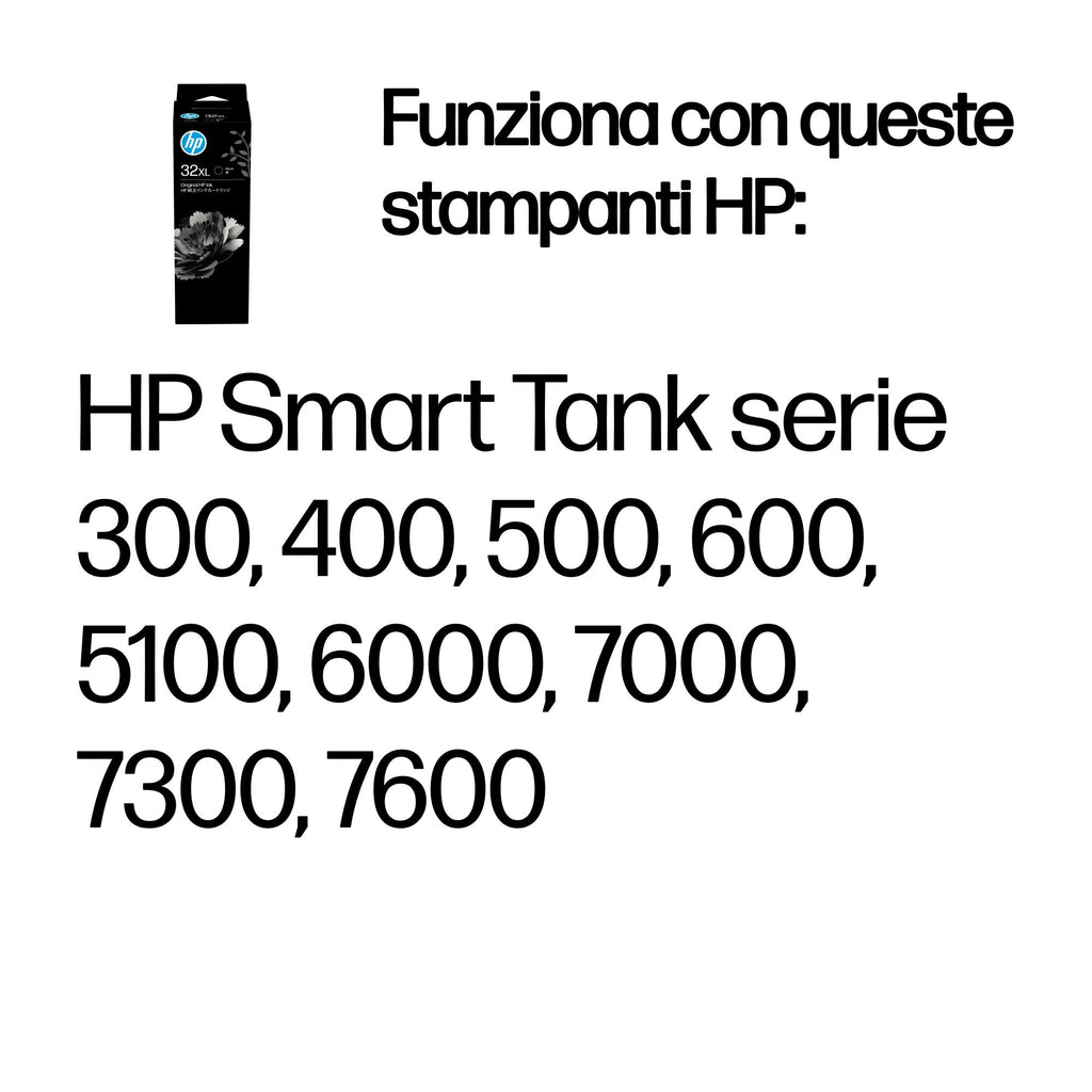 HP Flacone di inchiostro nero originale 32XL 135 ml