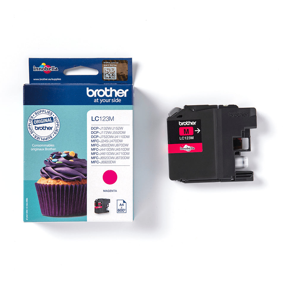 Brother LC123M cartuccia d'inchiostro 1 pz Originale Magenta