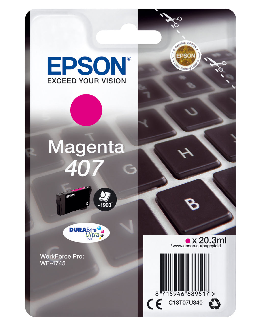 Epson WF-4745 cartuccia d'inchiostro 1 pz Originale Resa elevata (XL) Magenta