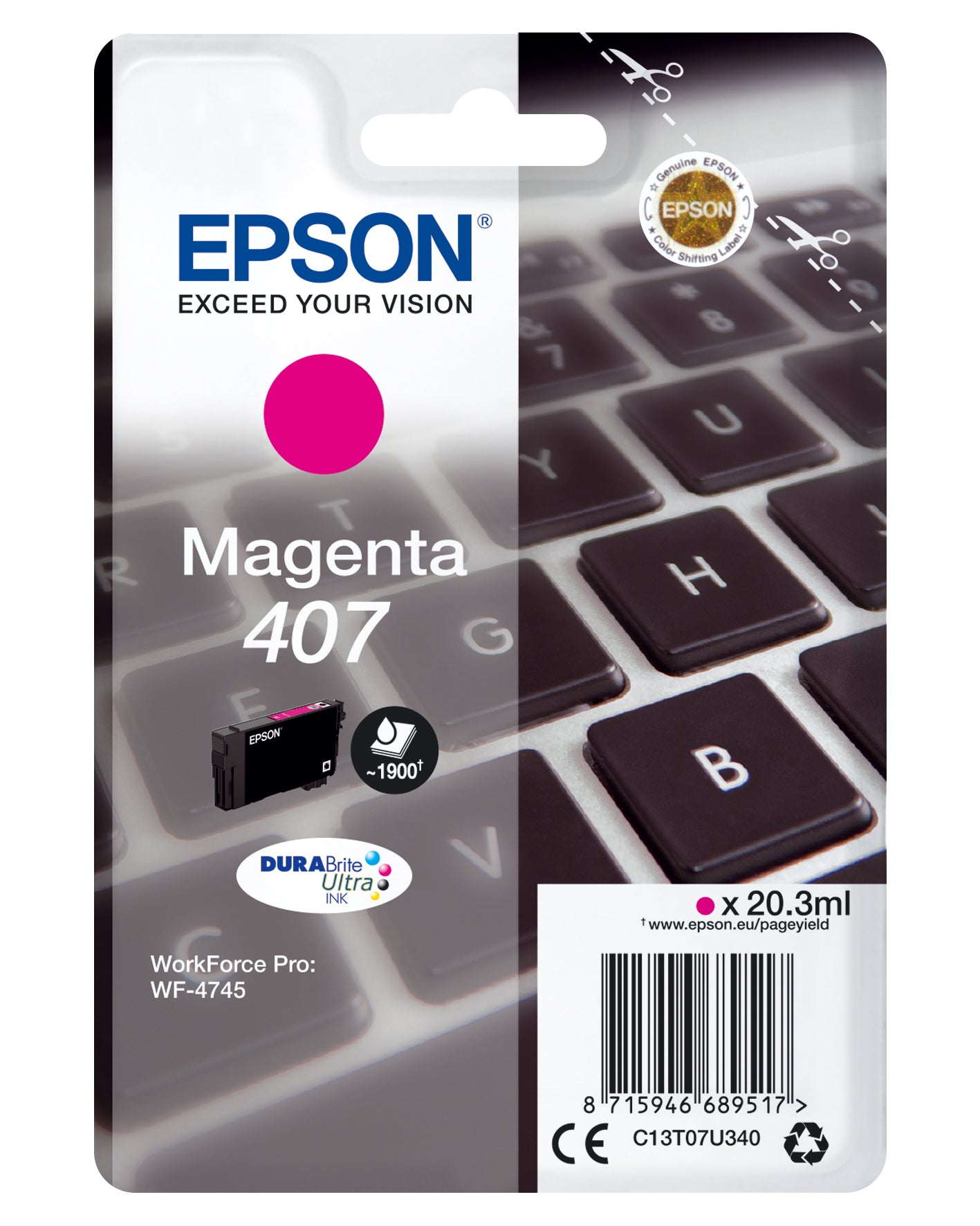 Epson WF-4745 cartuccia d'inchiostro 1 pz Originale Resa elevata (XL) Magenta