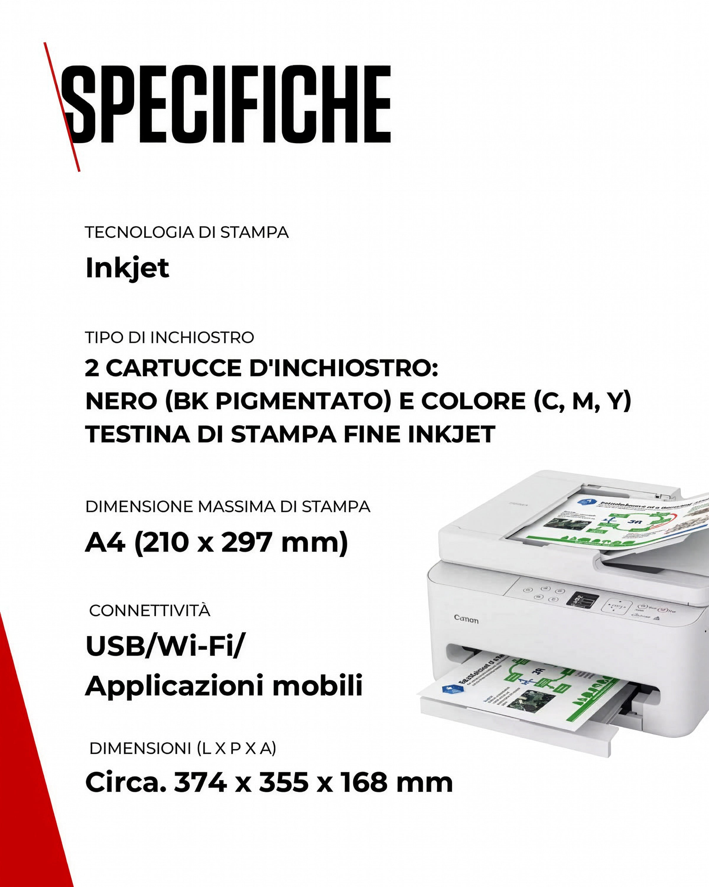 Canon PIXMA TS7550i Ad inchiostro A4 1200 x 1200 DPI Wi-Fi