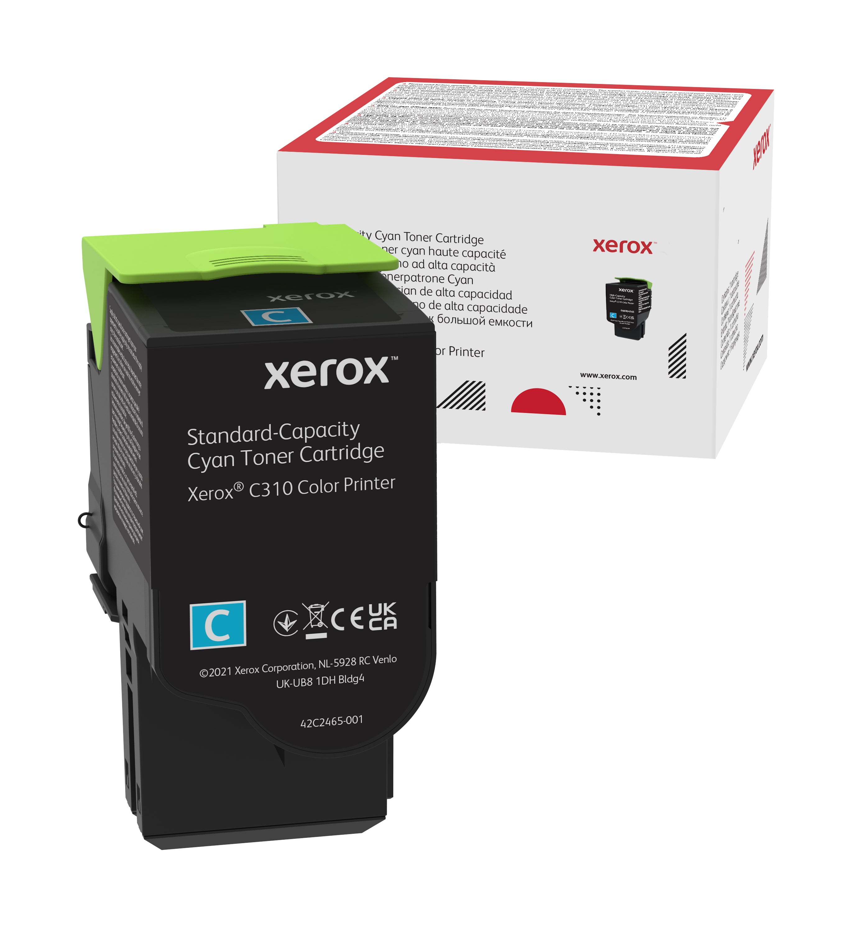 Xerox Cartuccia toner Ciano a Capacità standard da 2000 Pagine per Stampante a colori ® C310/multifunzione a colori ® C315 (006R04357)