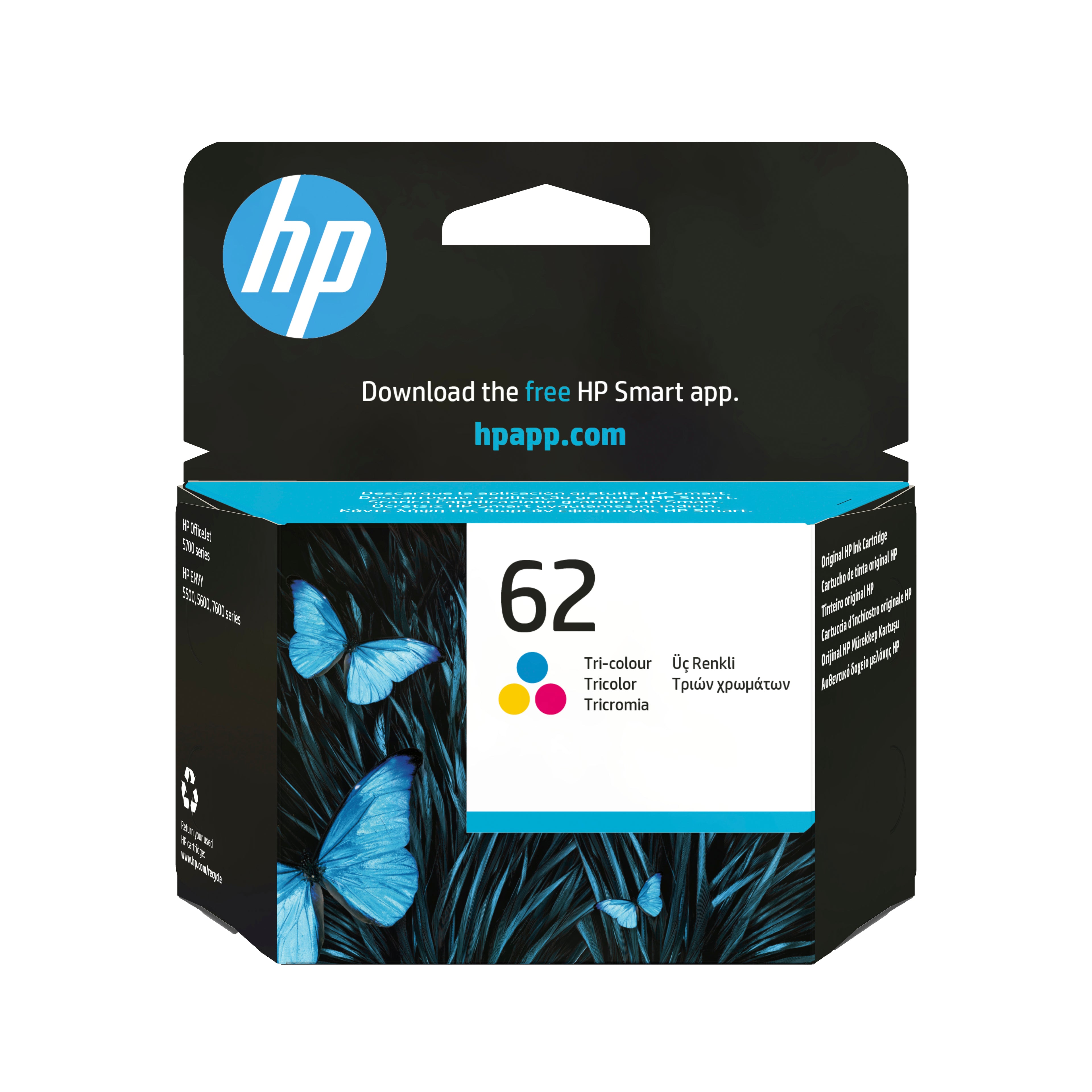 HP Cartuccia originale inchiostro tricromia 62