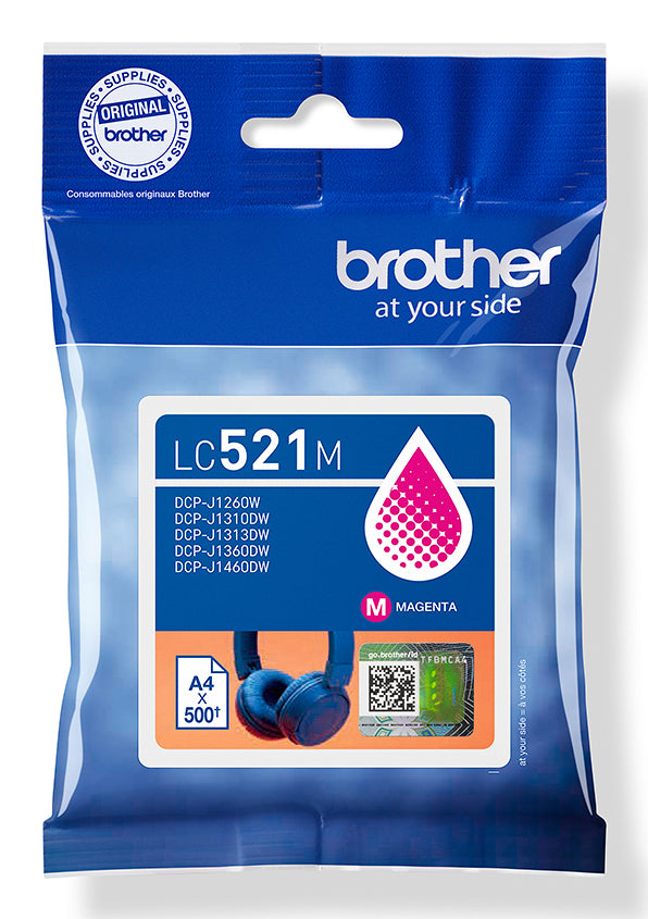 Brother LC521M cartuccia d'inchiostro 1 pz Originale Magenta