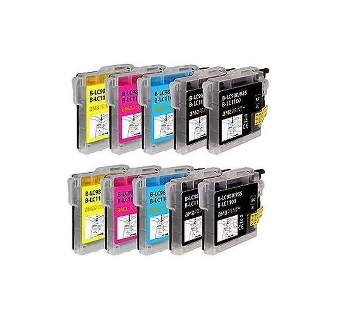 Cartucce Compatibili per Brother LC-980 (4 Nero, 2 Ciano, 2 Magenta, 2 Giallo)