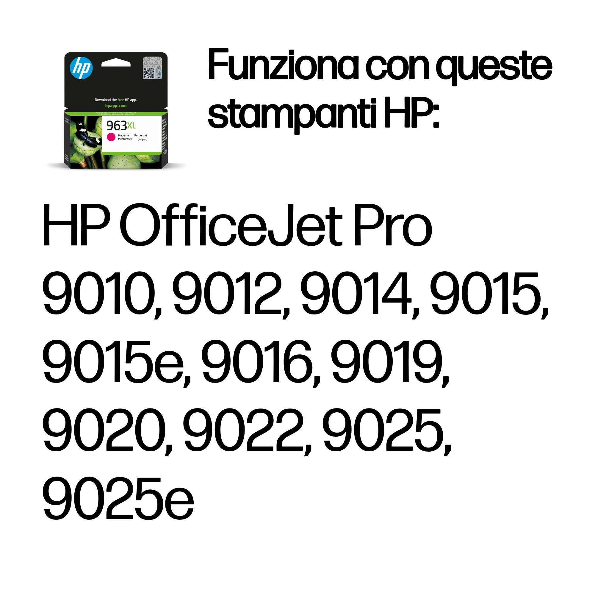 HP Cartuccia di inchiostro magenta originale 963XL ad alta capacità
