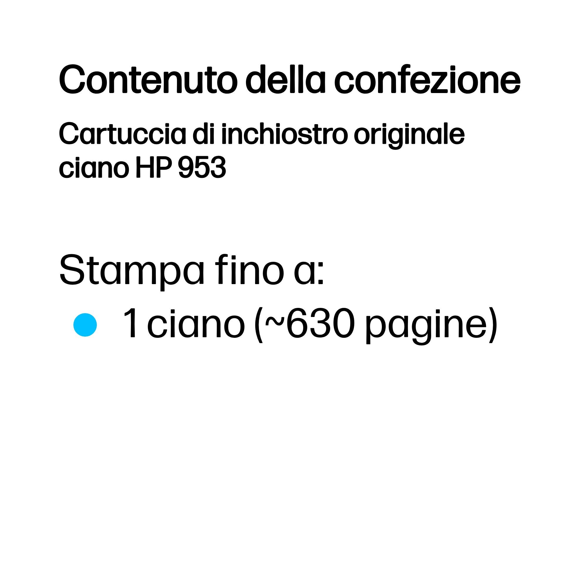 HP Cartuccia di inchiostro originale ciano 953