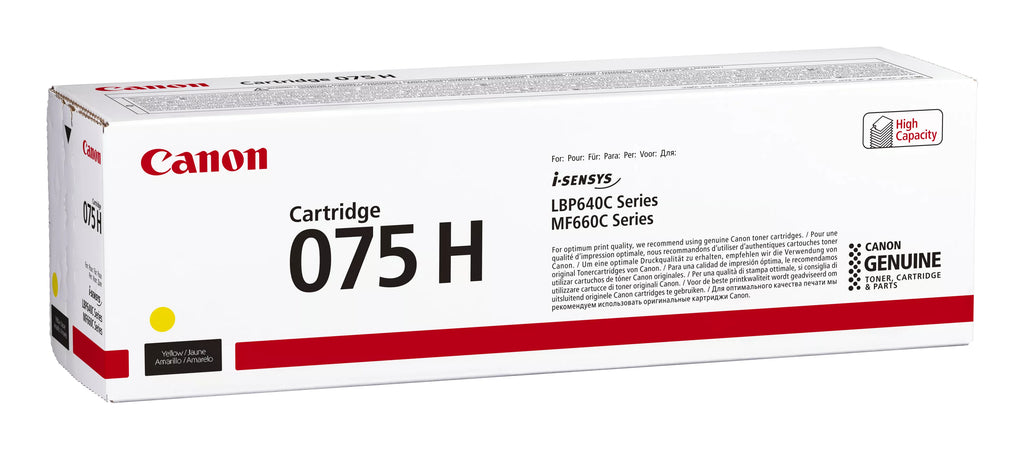 Canon 075 H cartuccia toner 1 pz Originale Giallo
