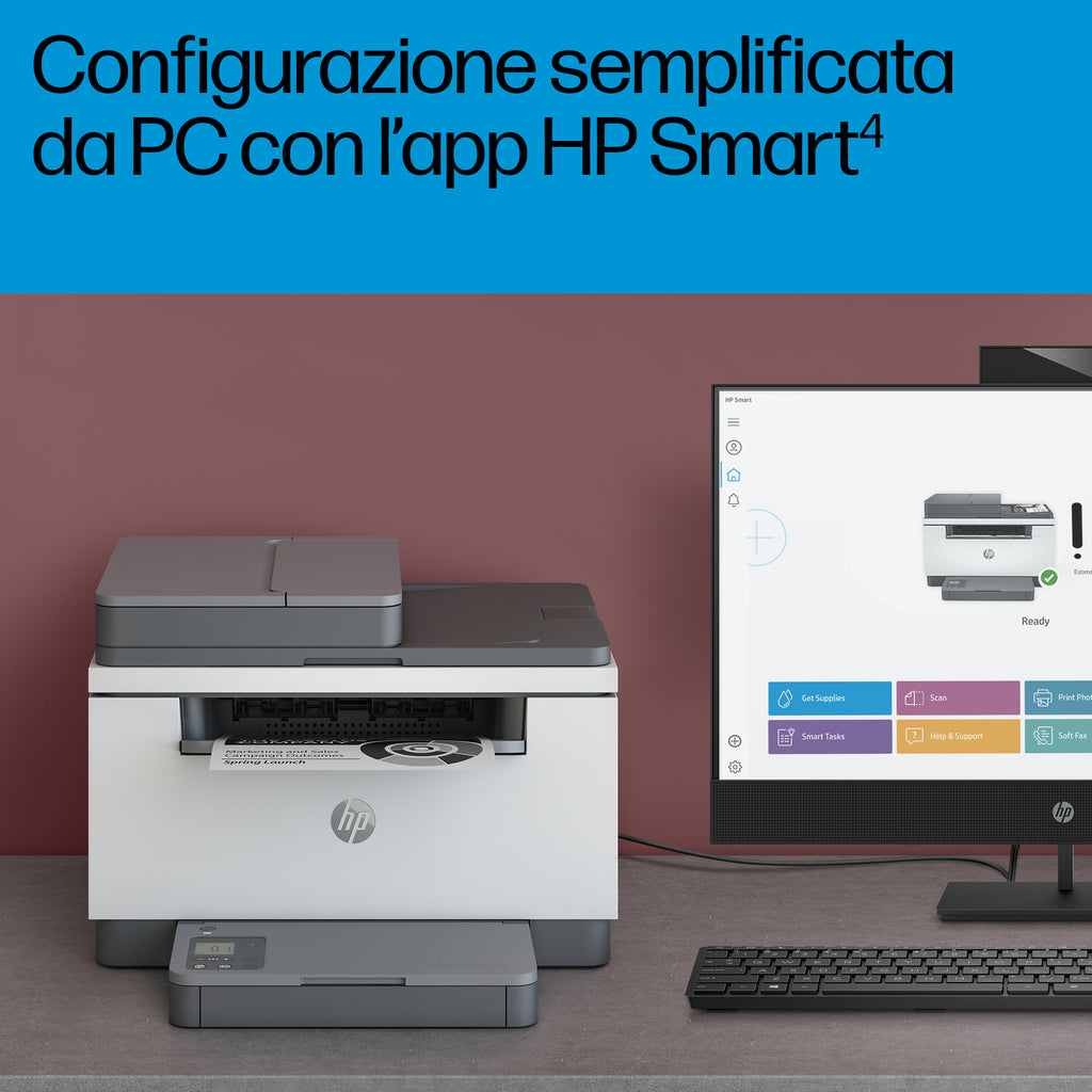 HP LaserJet M234sdn Multifunction Bianco e nero Stampante, Solo Ethernet; Fotocopiatrice, scanner
