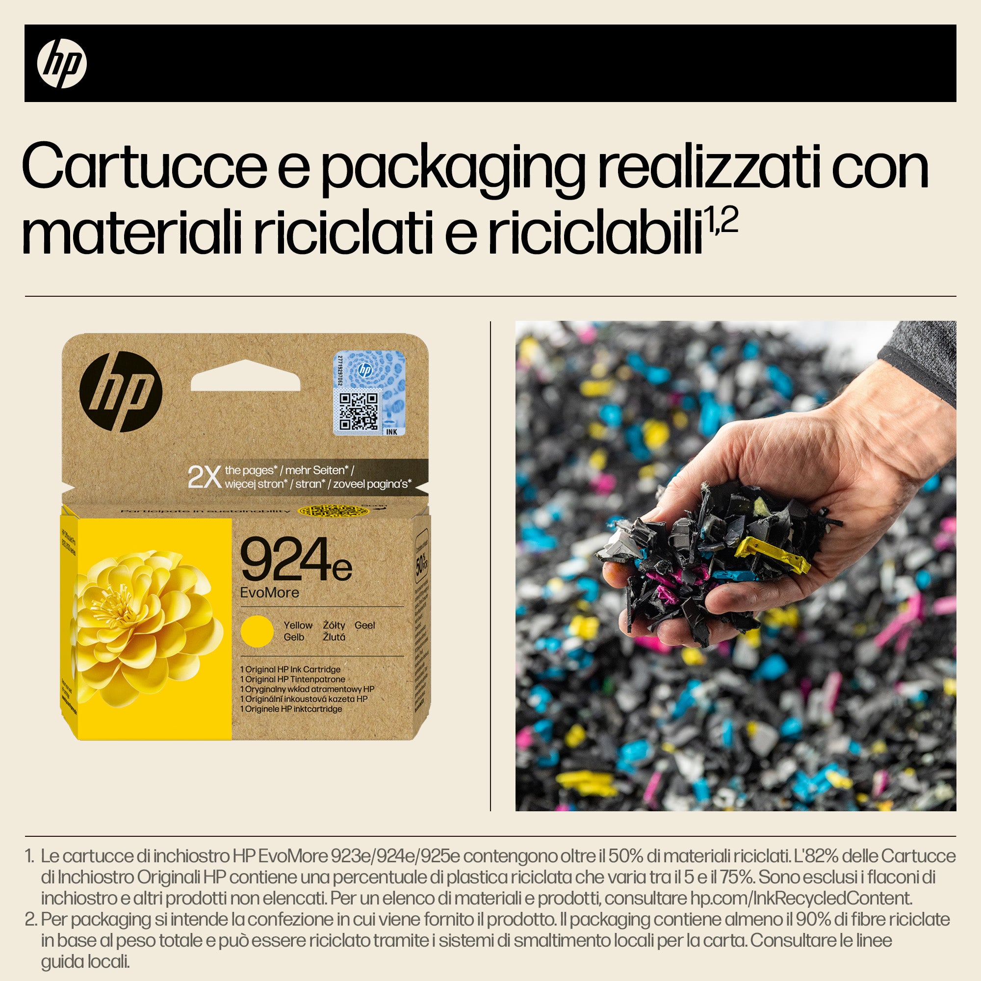 HP Cartuccia di inchiostro giallo originale 924e EvoMore